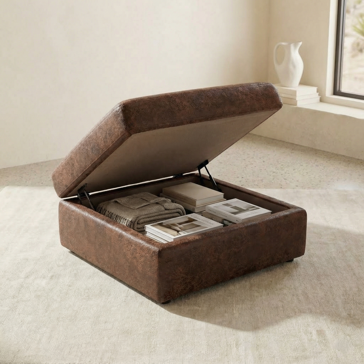 Dakota Brandy Modular Ottoman