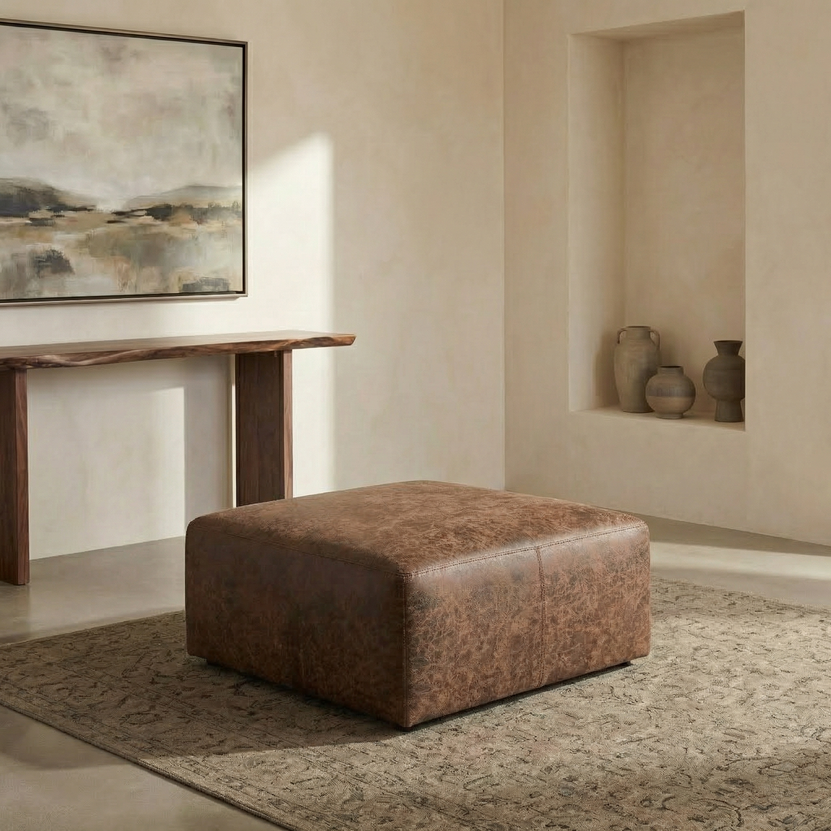 Dakota Camel Modular Ottoman