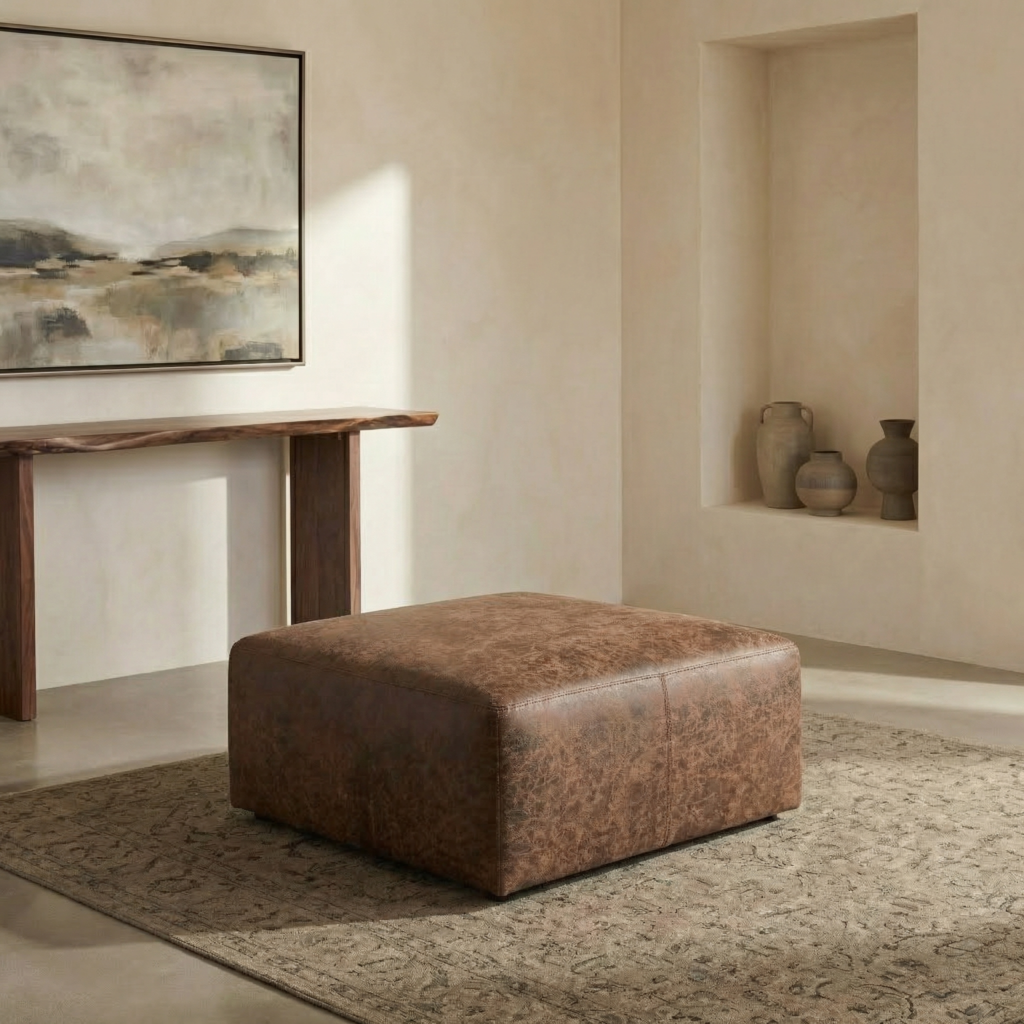 Dakota Camel Modular Ottoman
