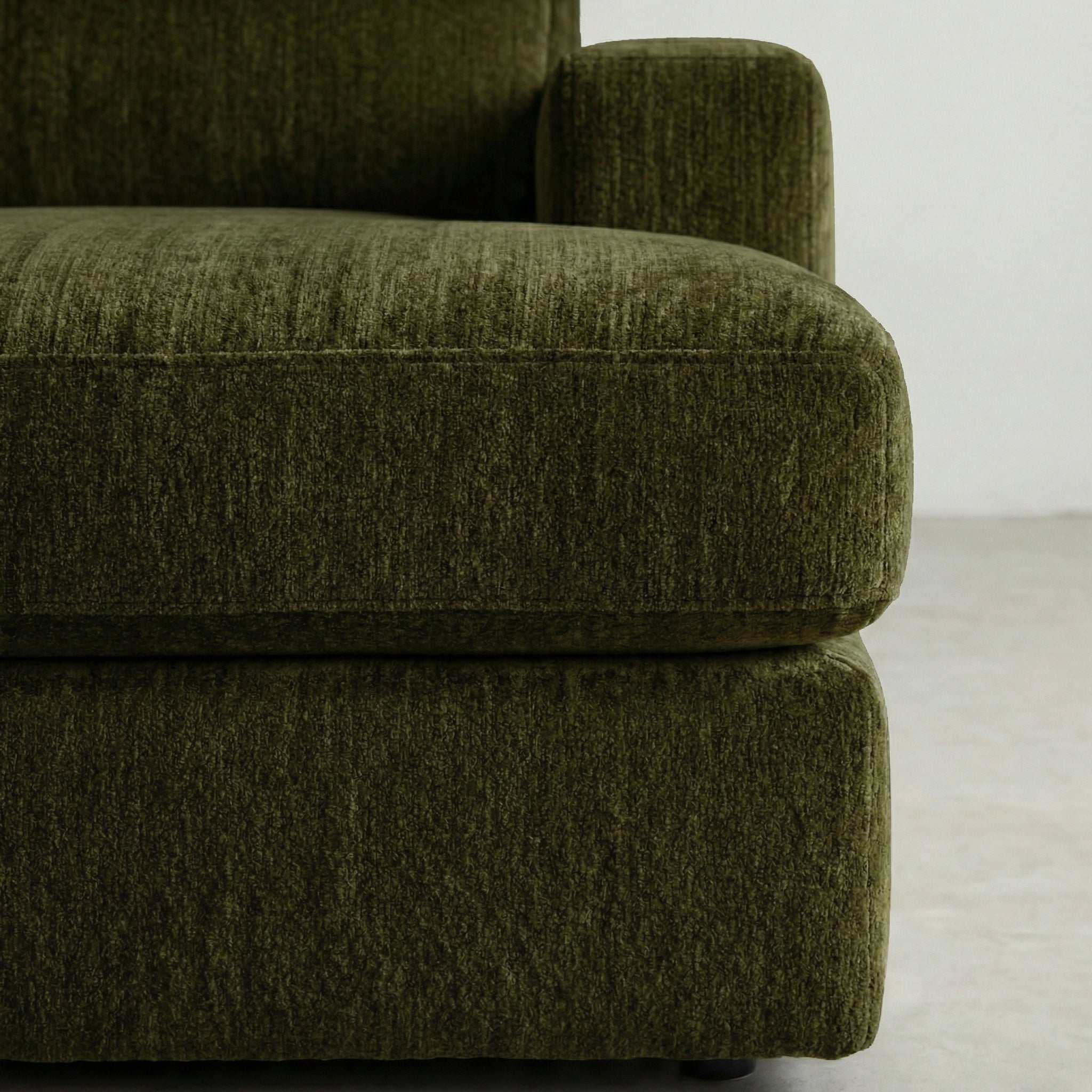 Lucious Spinach Two-Piece Chaise Sectional