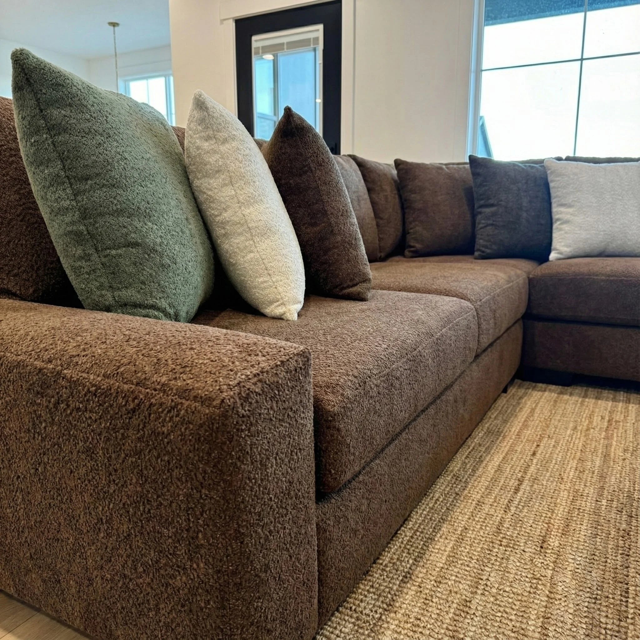 Cuddle Chocolate Two-Piece Chaise Sectional