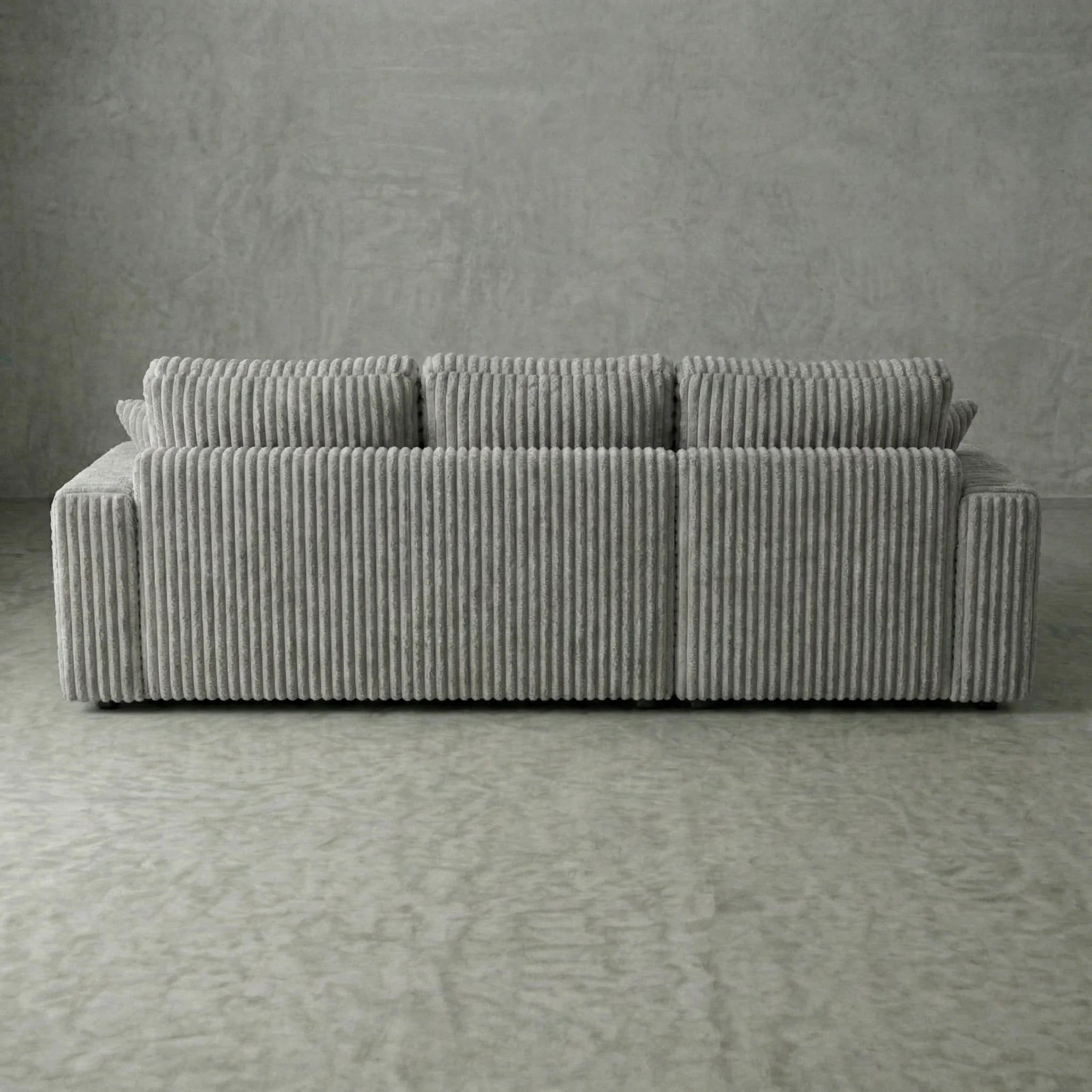 Minky Grey Two-Piece Chaise Sectional