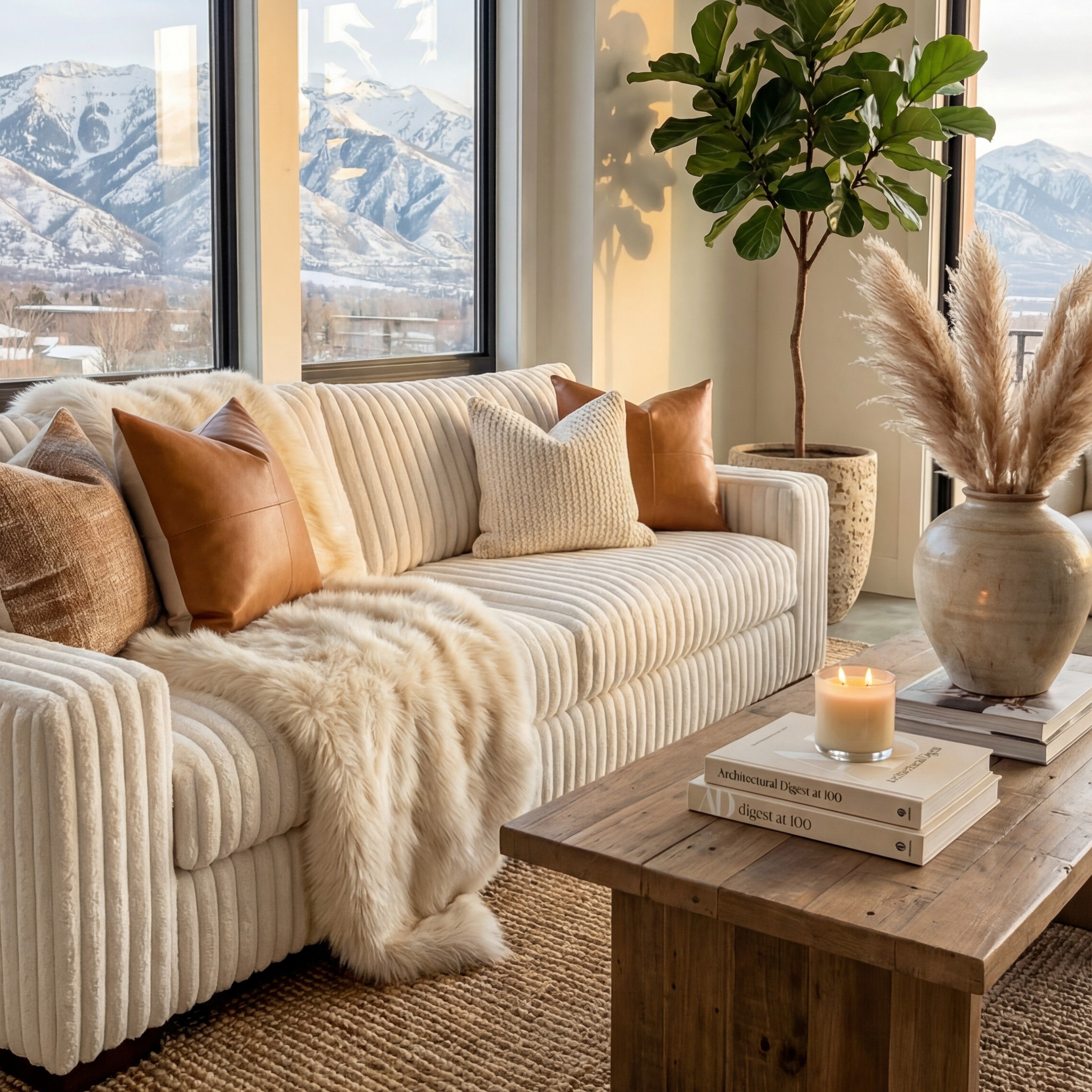 Minky White Sofa