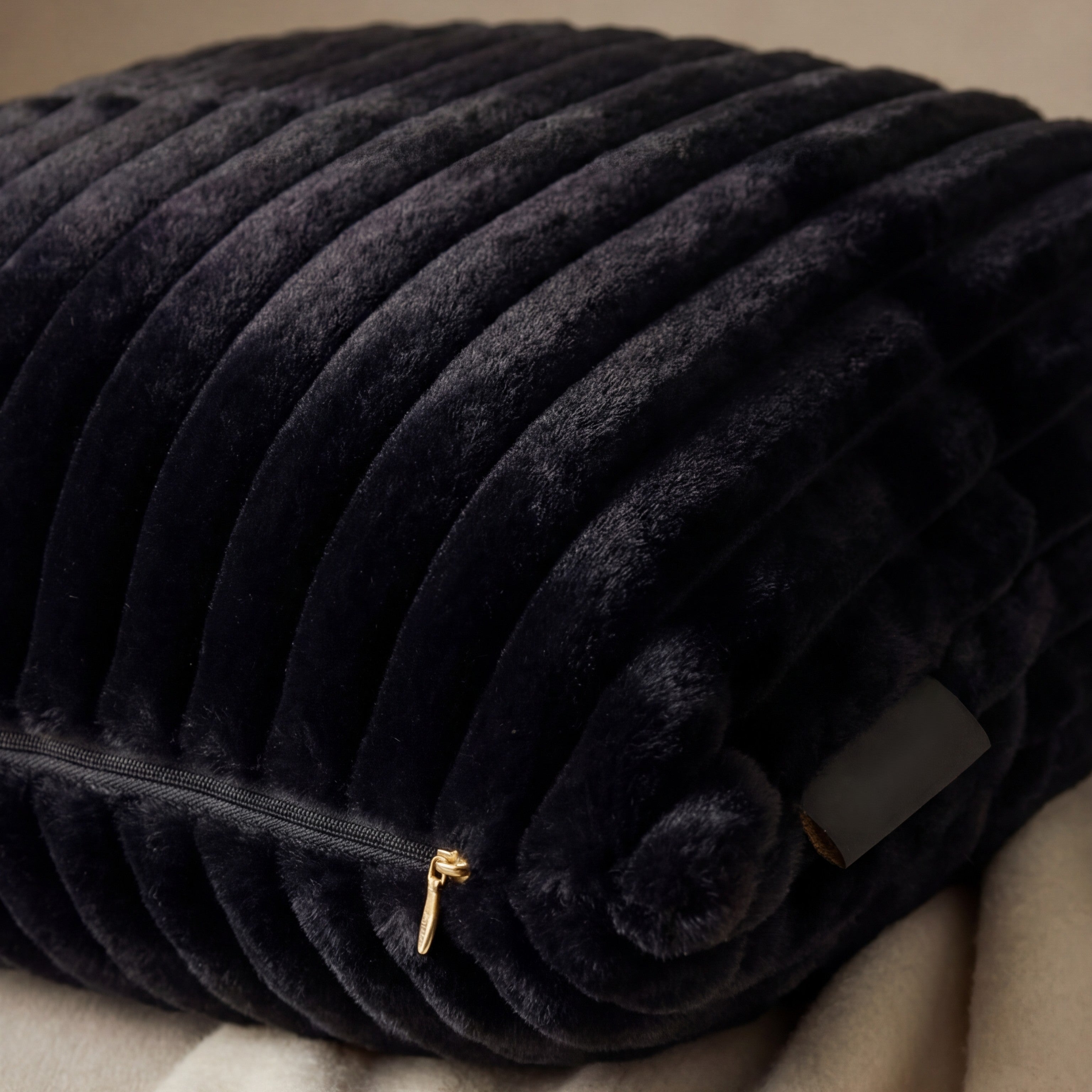 24" Minky Black Throw Pillow