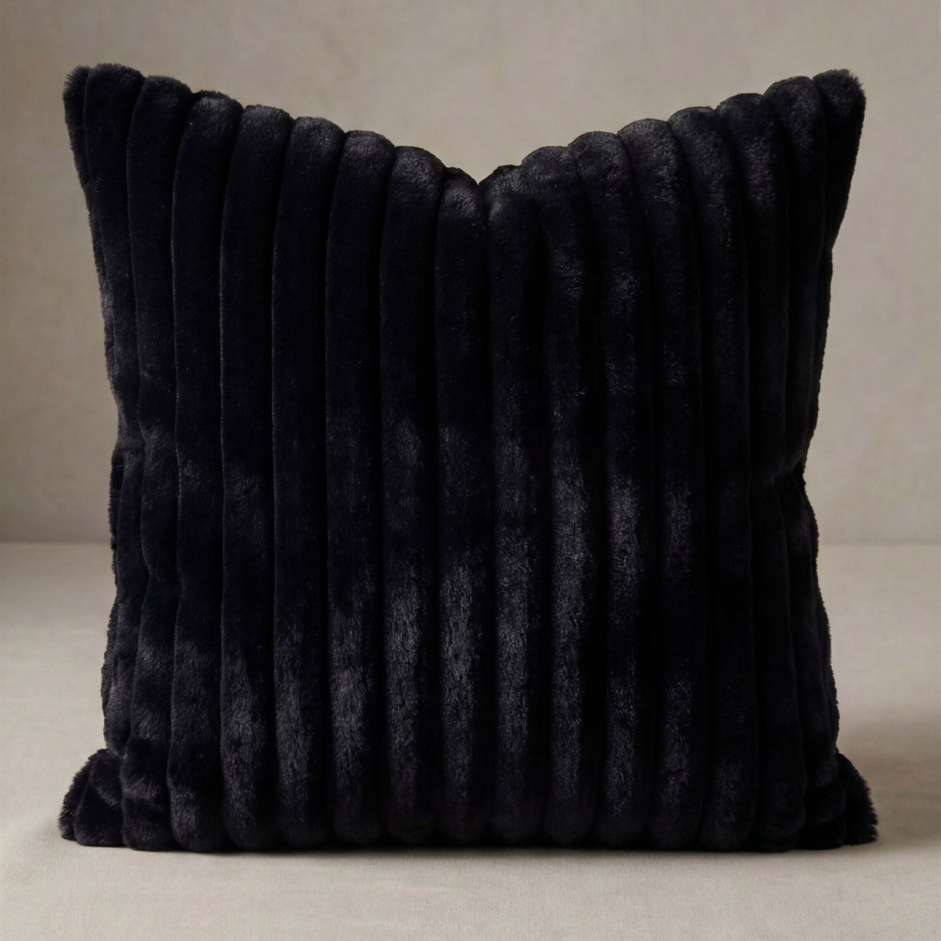 Minky Black Throw Pillow