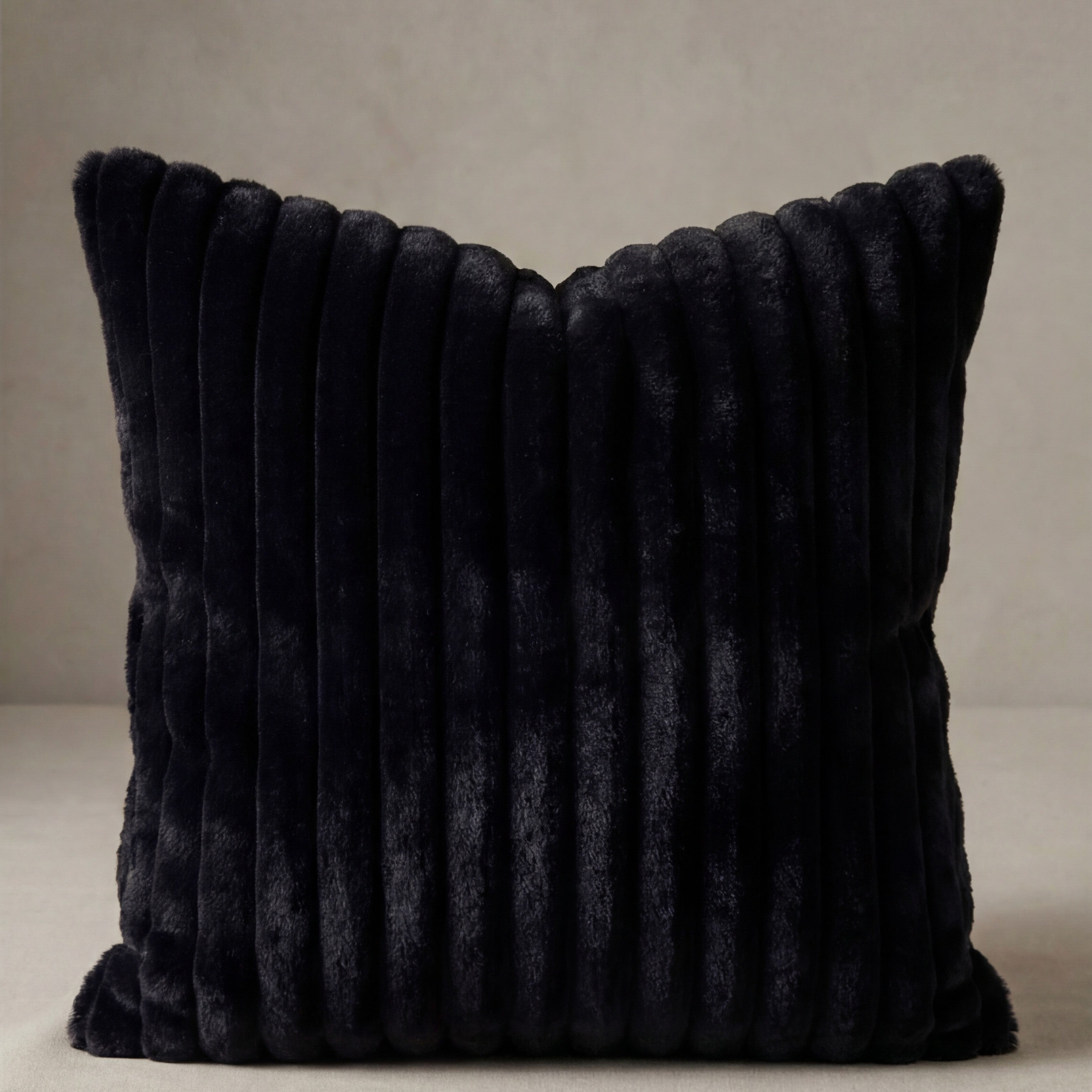 24" Minky Black Throw Pillow