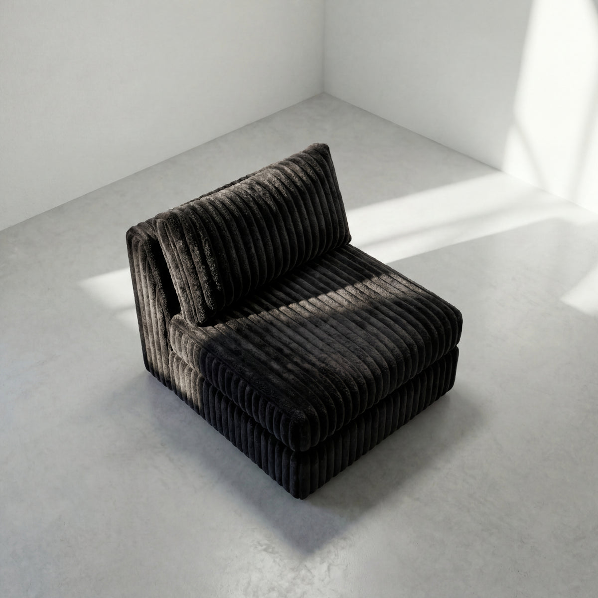 Minky Black Modular Bench