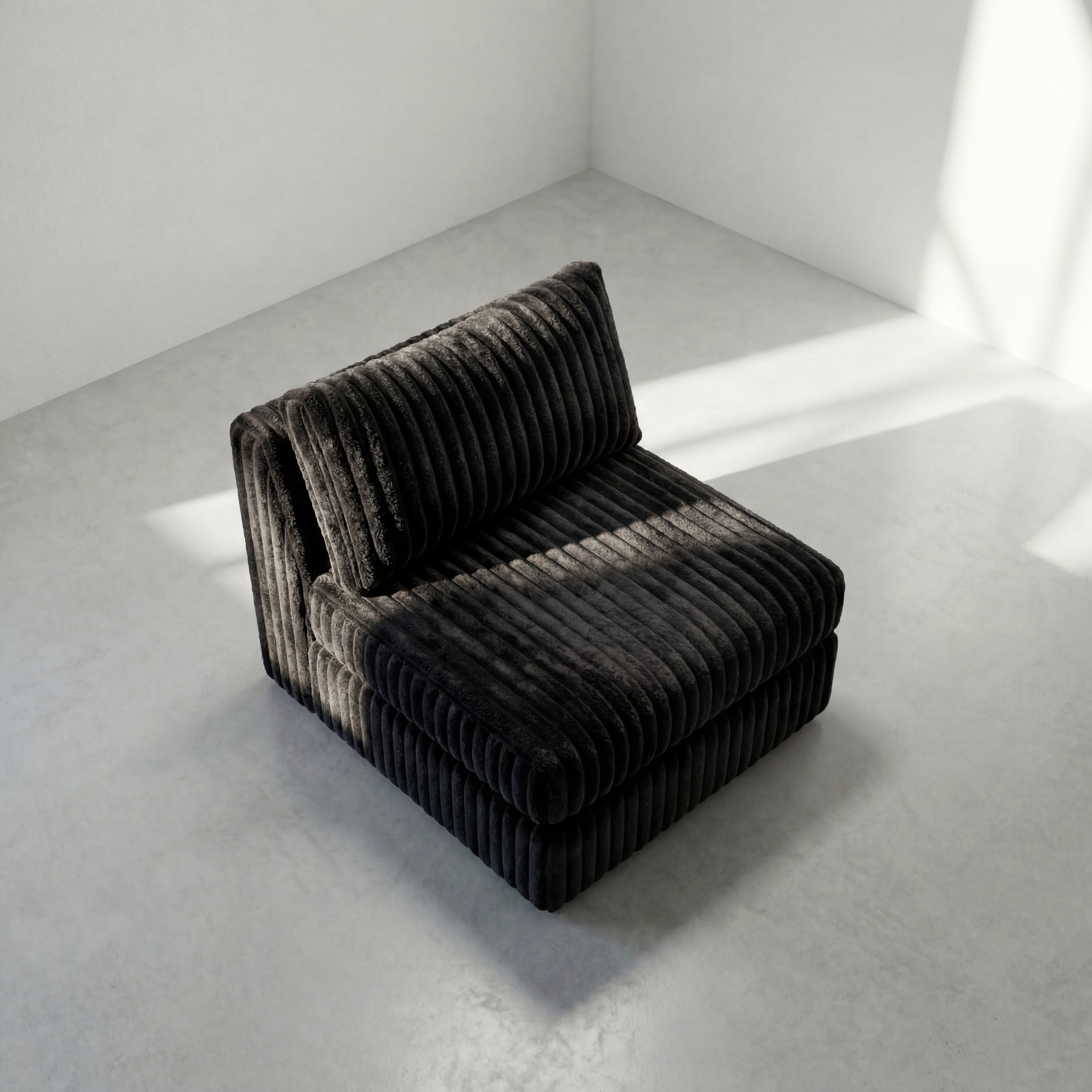 Minky Black Modular Bench