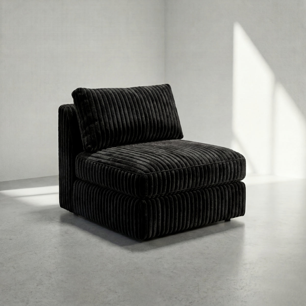 Minky Black Modular Bench