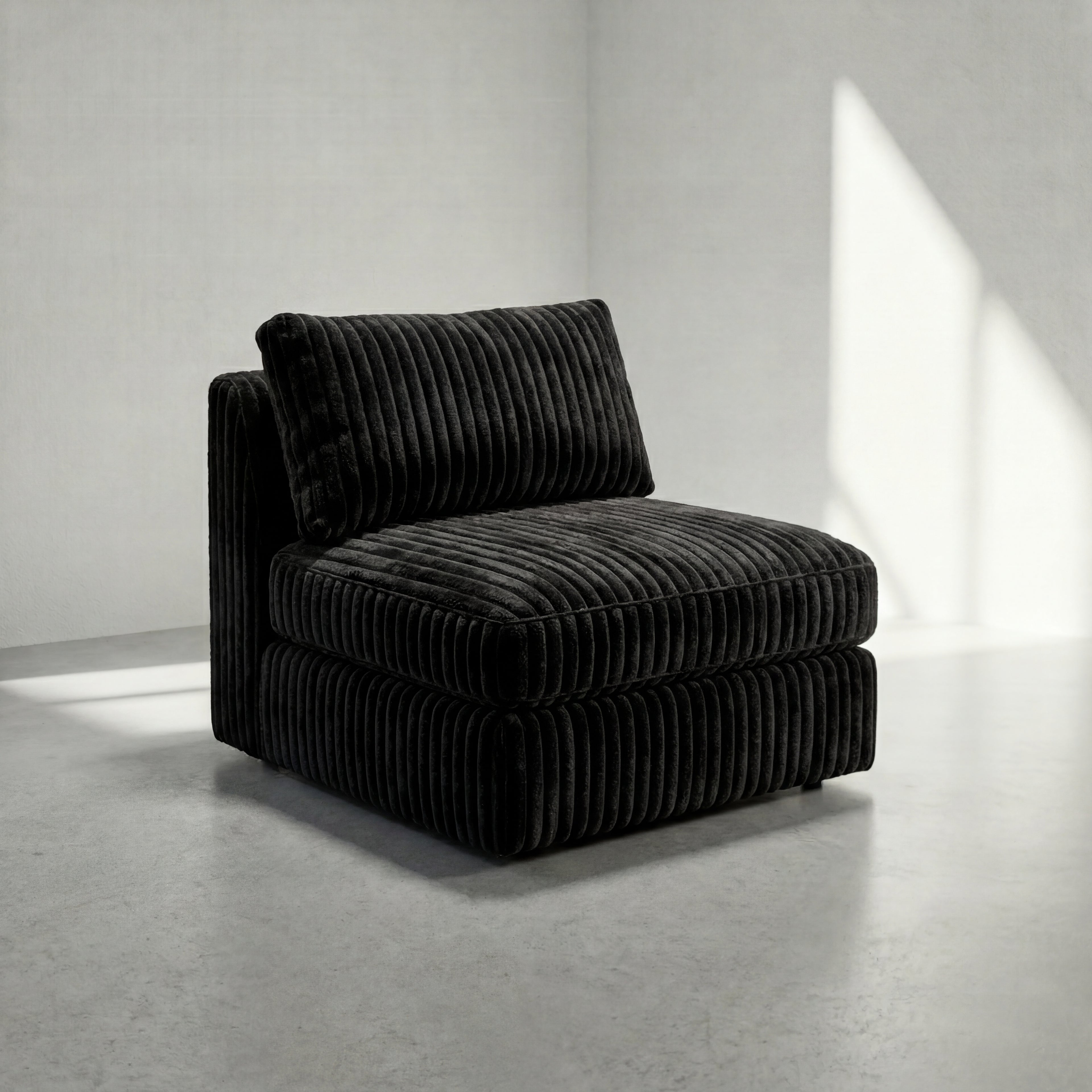 Minky Black Modular Bench