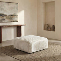 Minky Cream Modular Ottoman