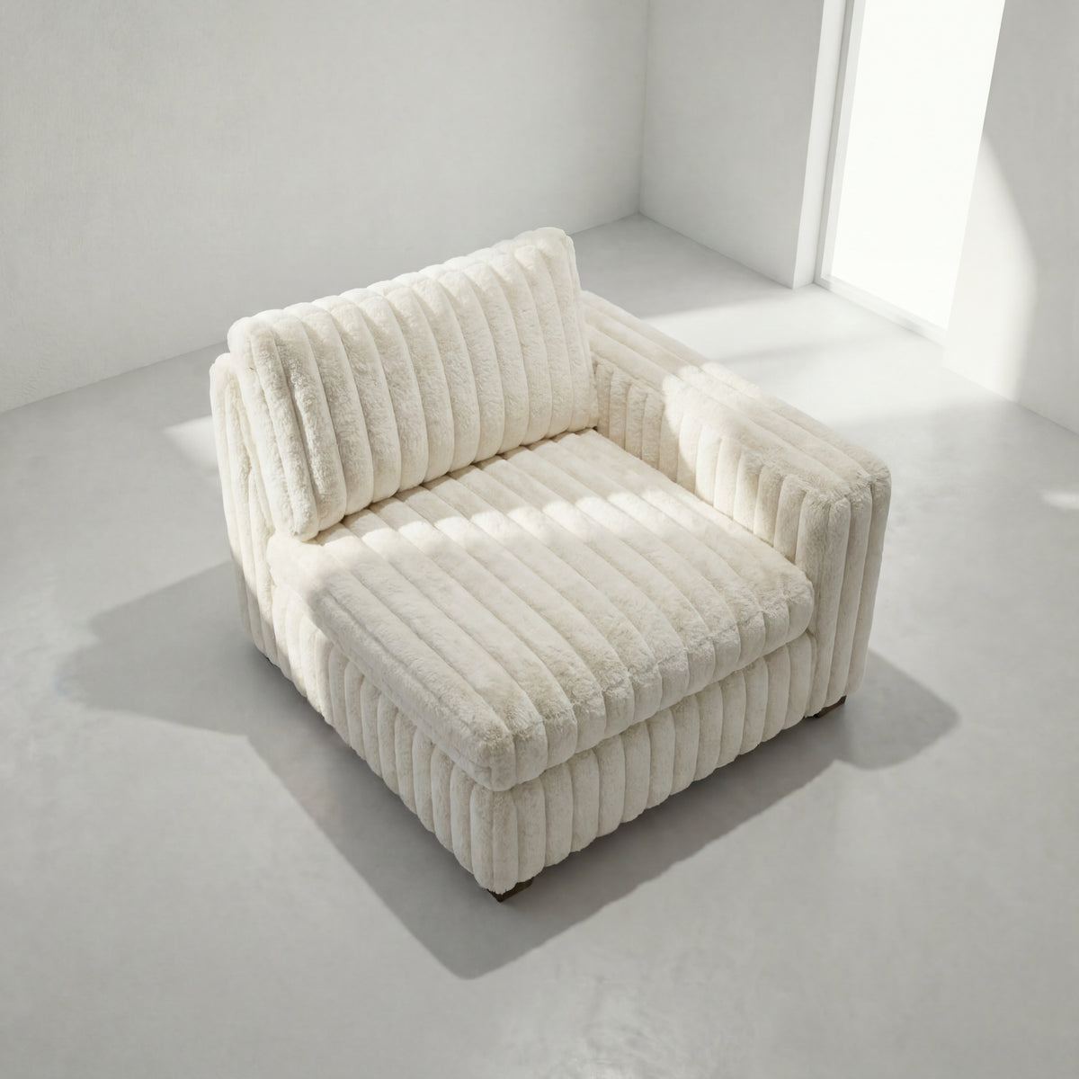 Minky Cream Modular End