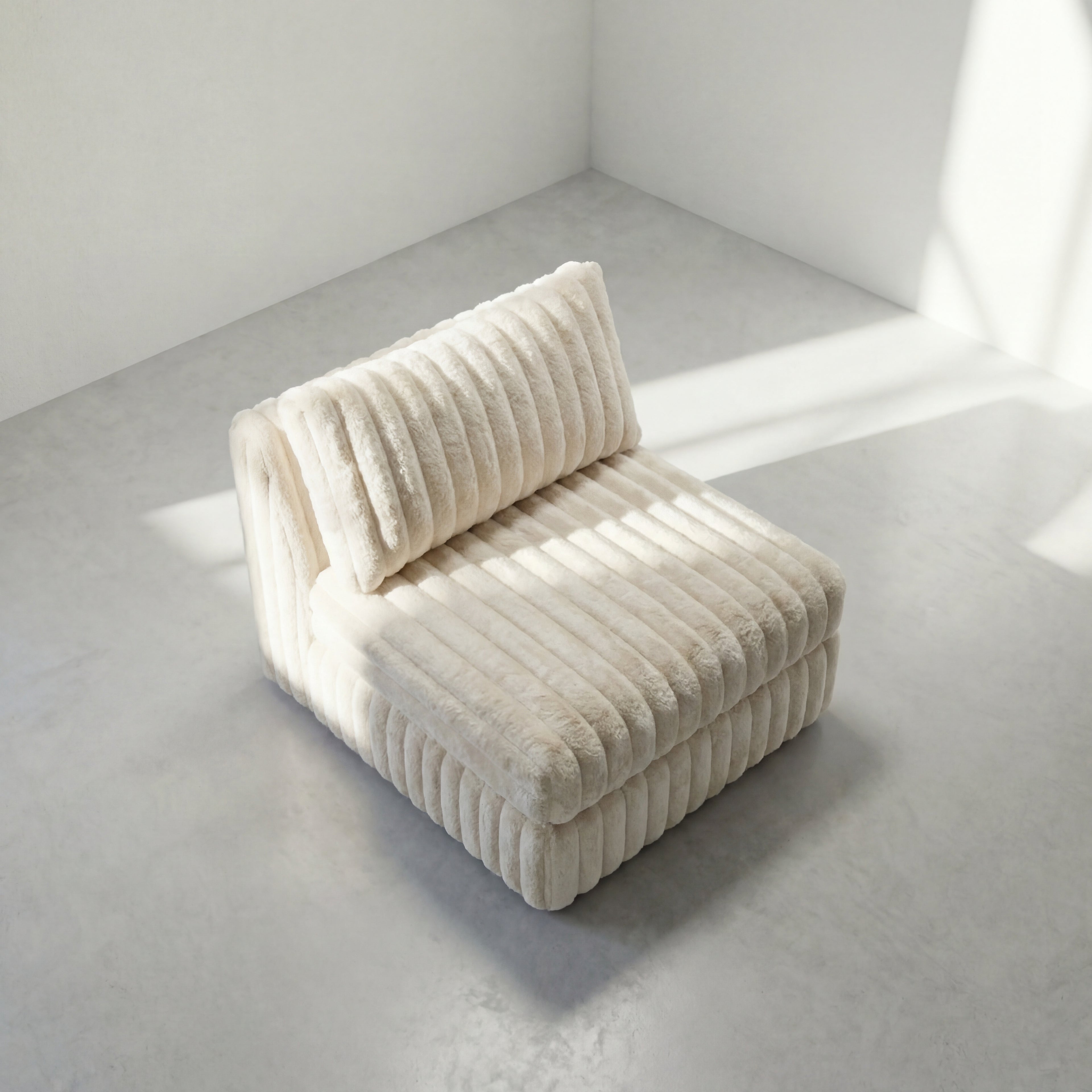 Minky Cream Modular Bench