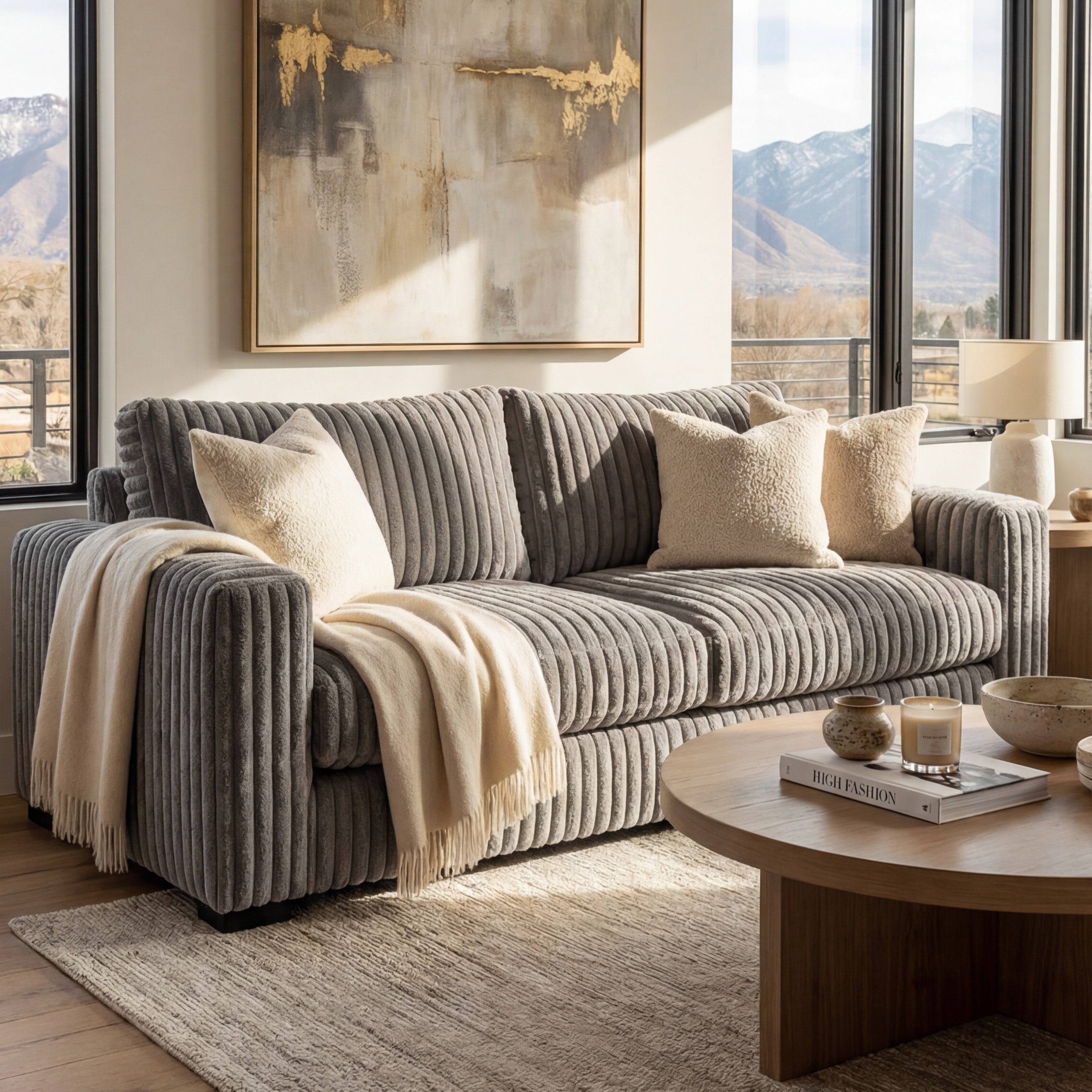 Minky Grey Sofa