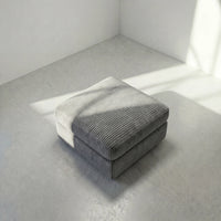 Minky Grey Modular Ottoman