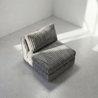 Minky Grey Modular Bench