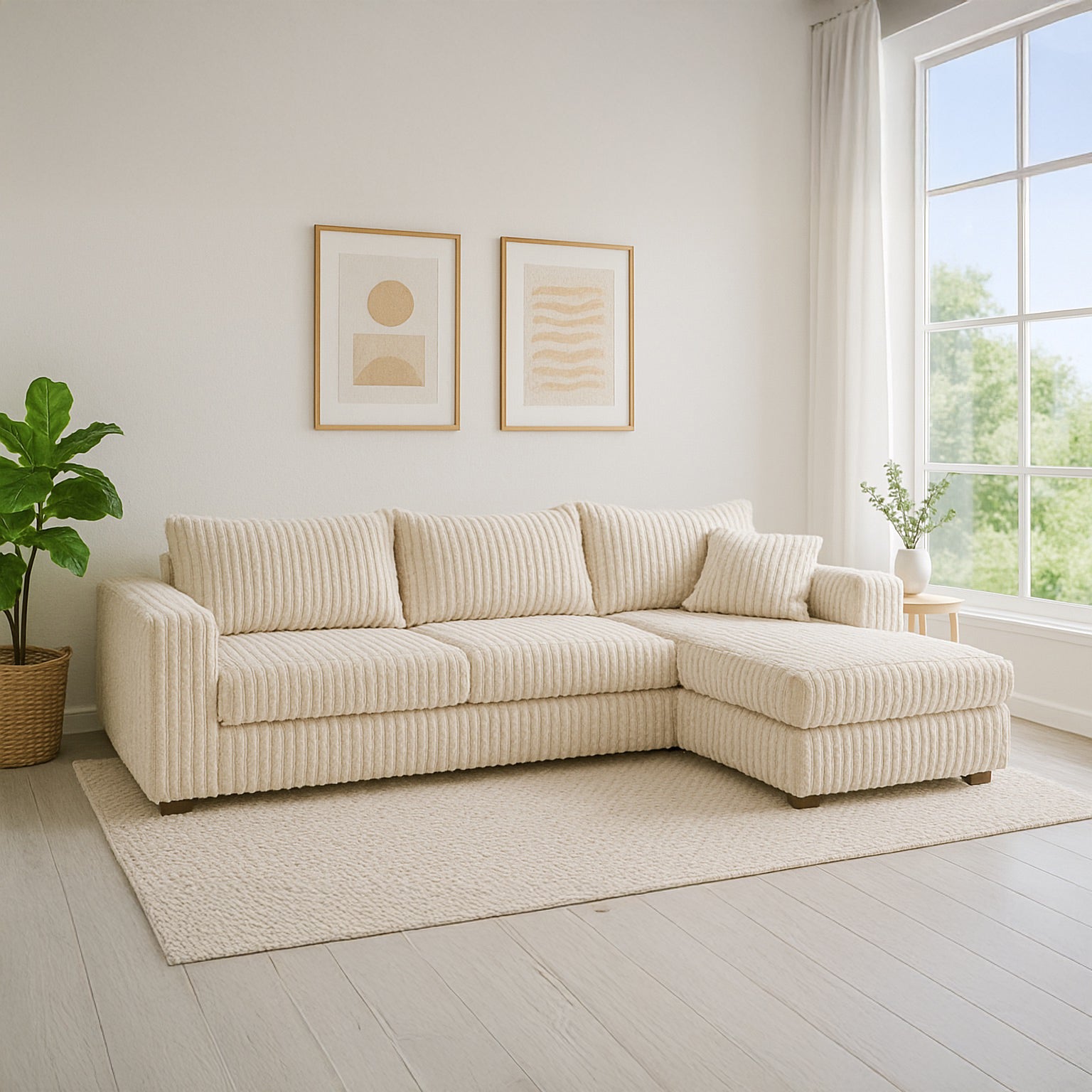 Minky Mondo Two-Piece Chaise Sectional