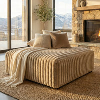 Minky Toast Modular Ottoman
