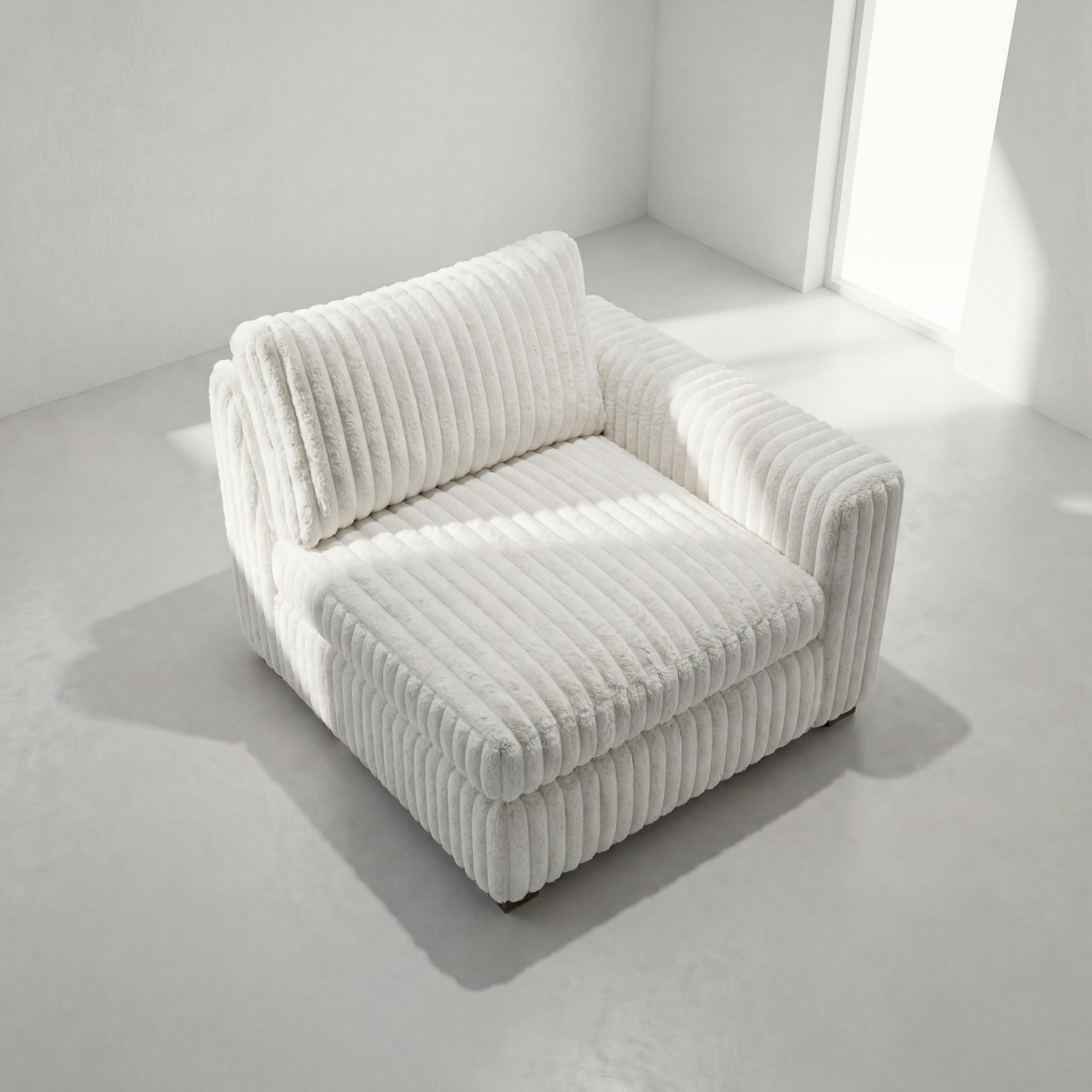 Minky White Modular End
