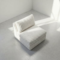 Minky White Modular Bench