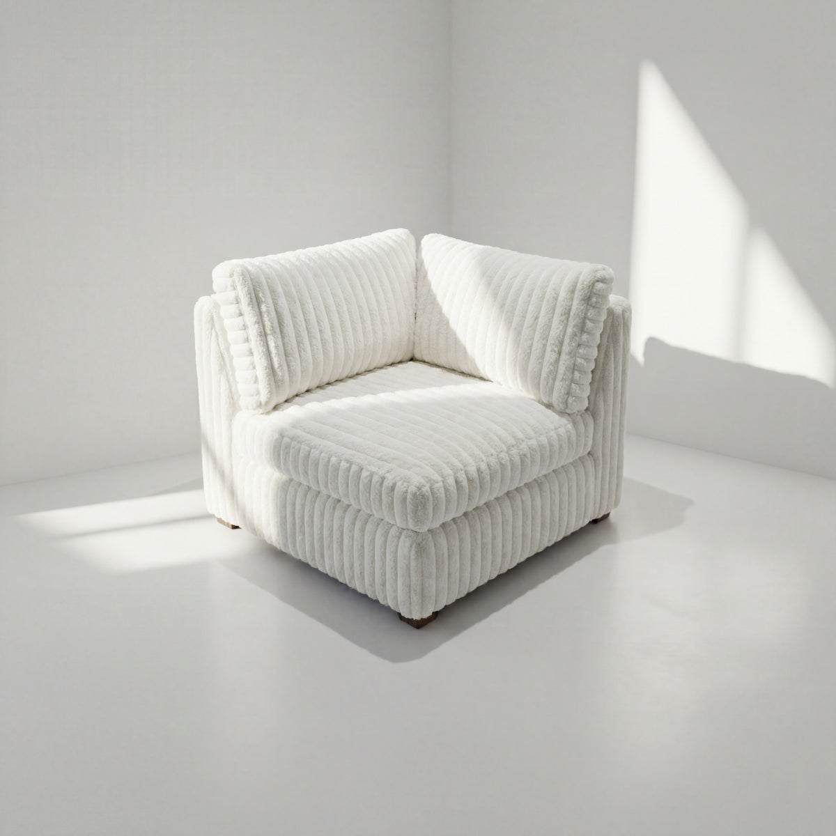 Minky White Modular Corner