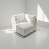 Minky White Modular Corner