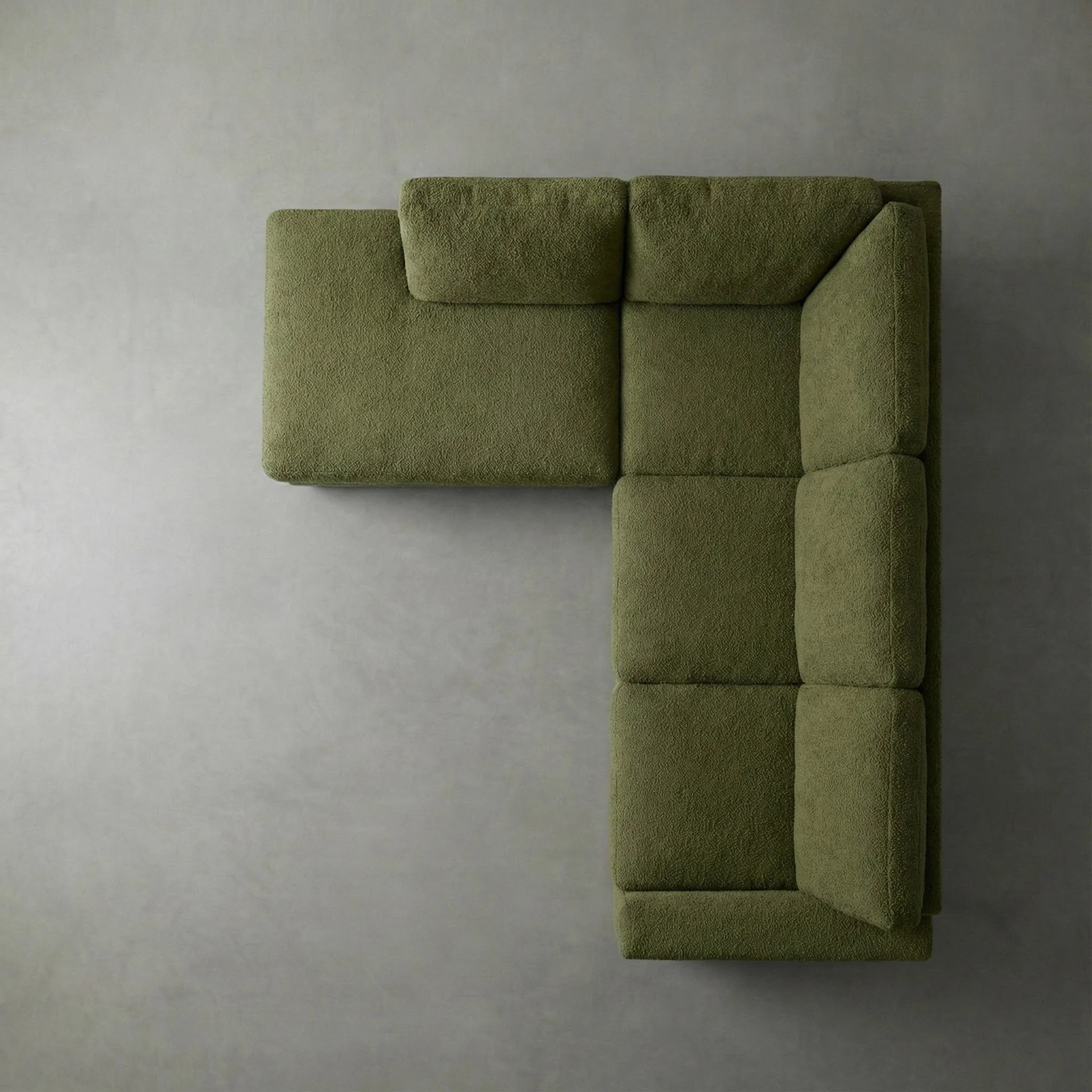 Cuddle Moss Veylo Two-Piece Sectional