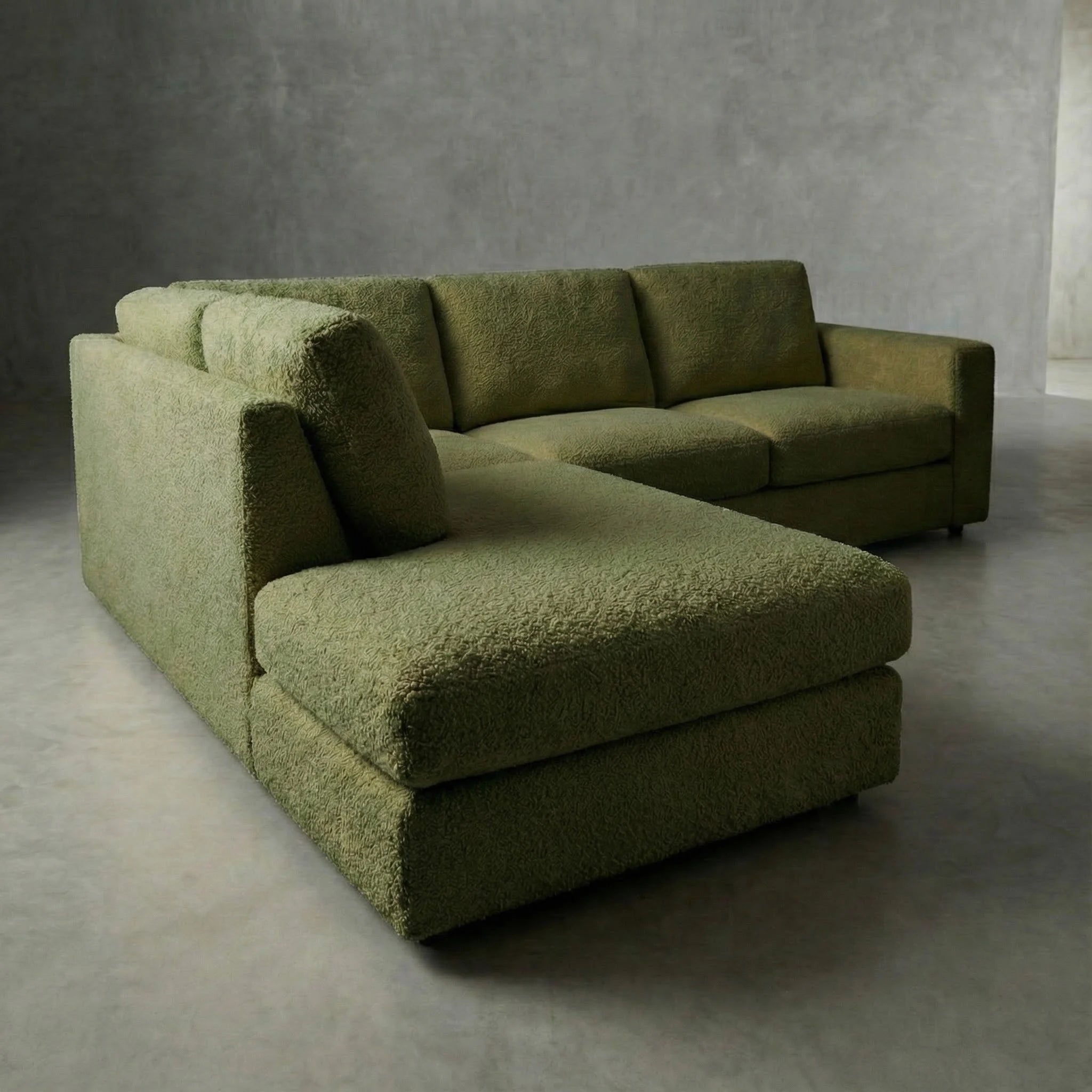 Cuddle Moss Veylo Two-Piece Sectional