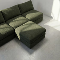 Cuddle Moss Modular Ottoman