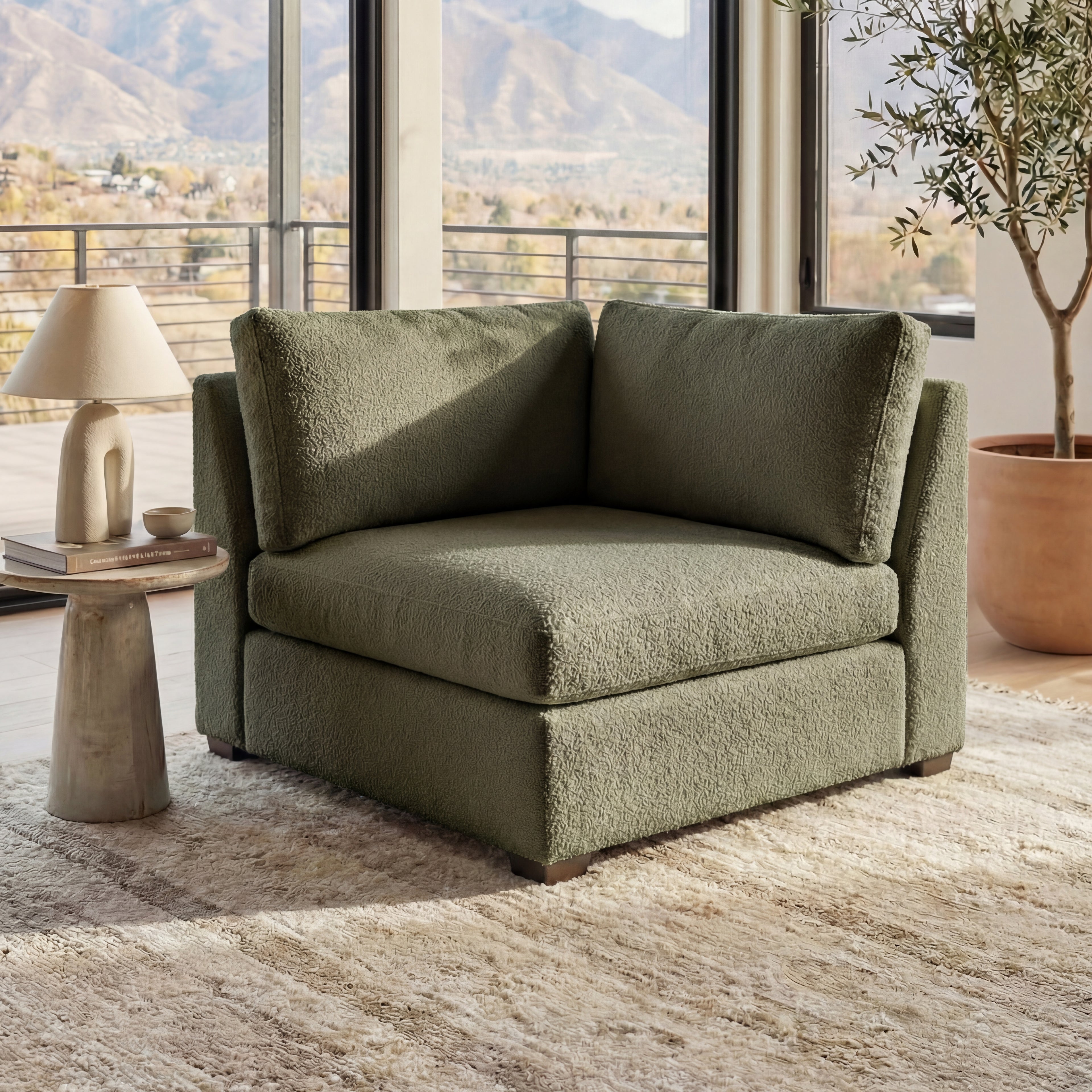 Cuddle Moss Modular Corner