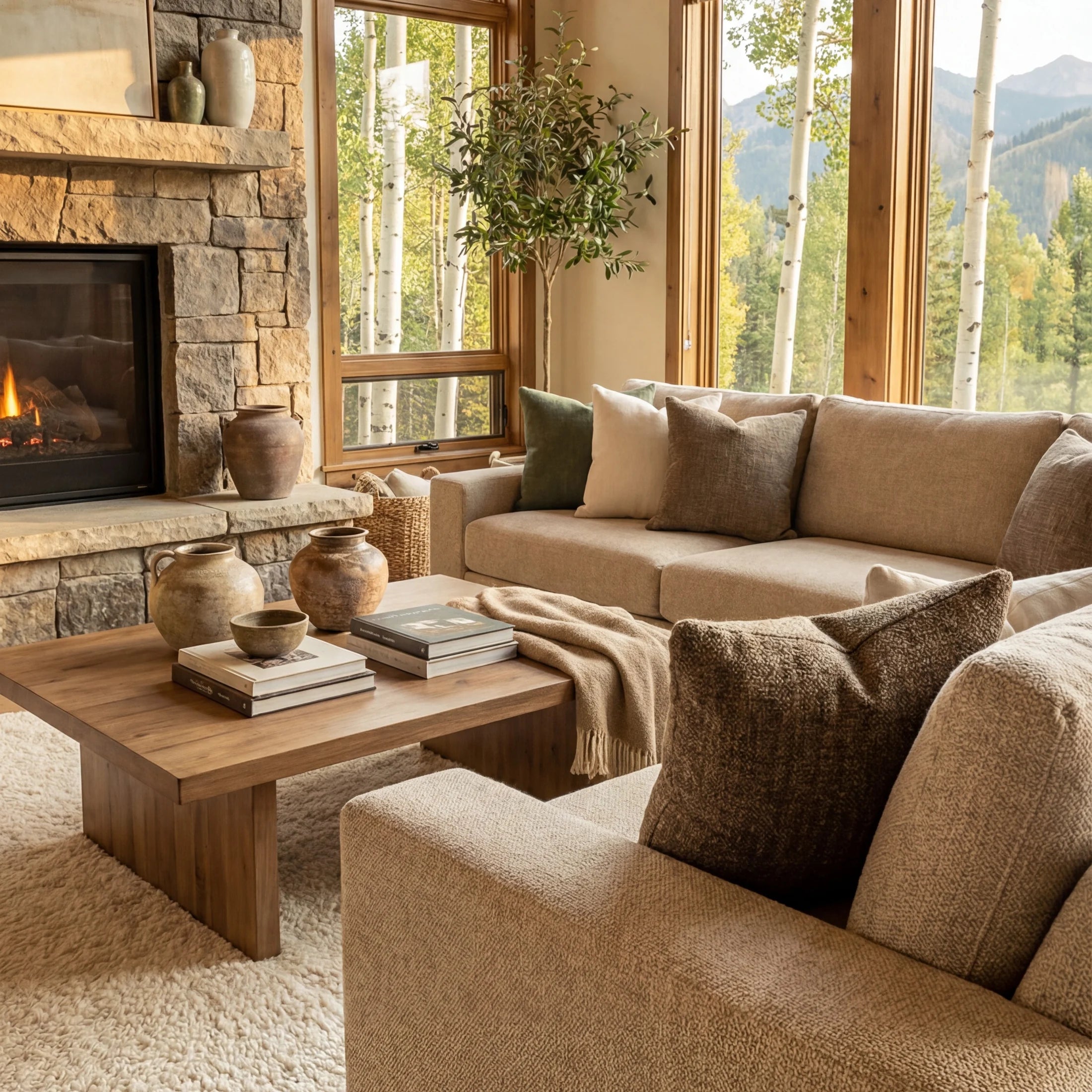 Cuddle Natural Three-Piece Sectional