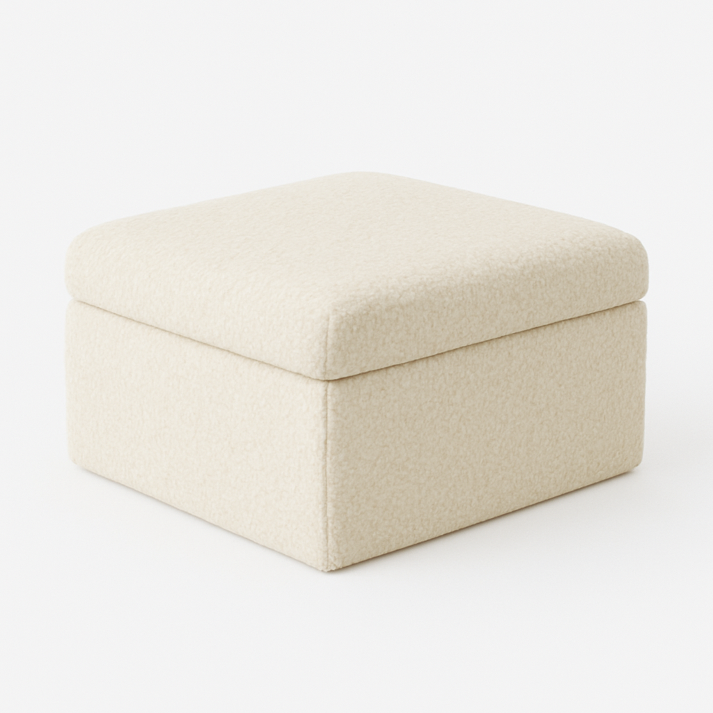 Cuddle Cream Ottoman Square