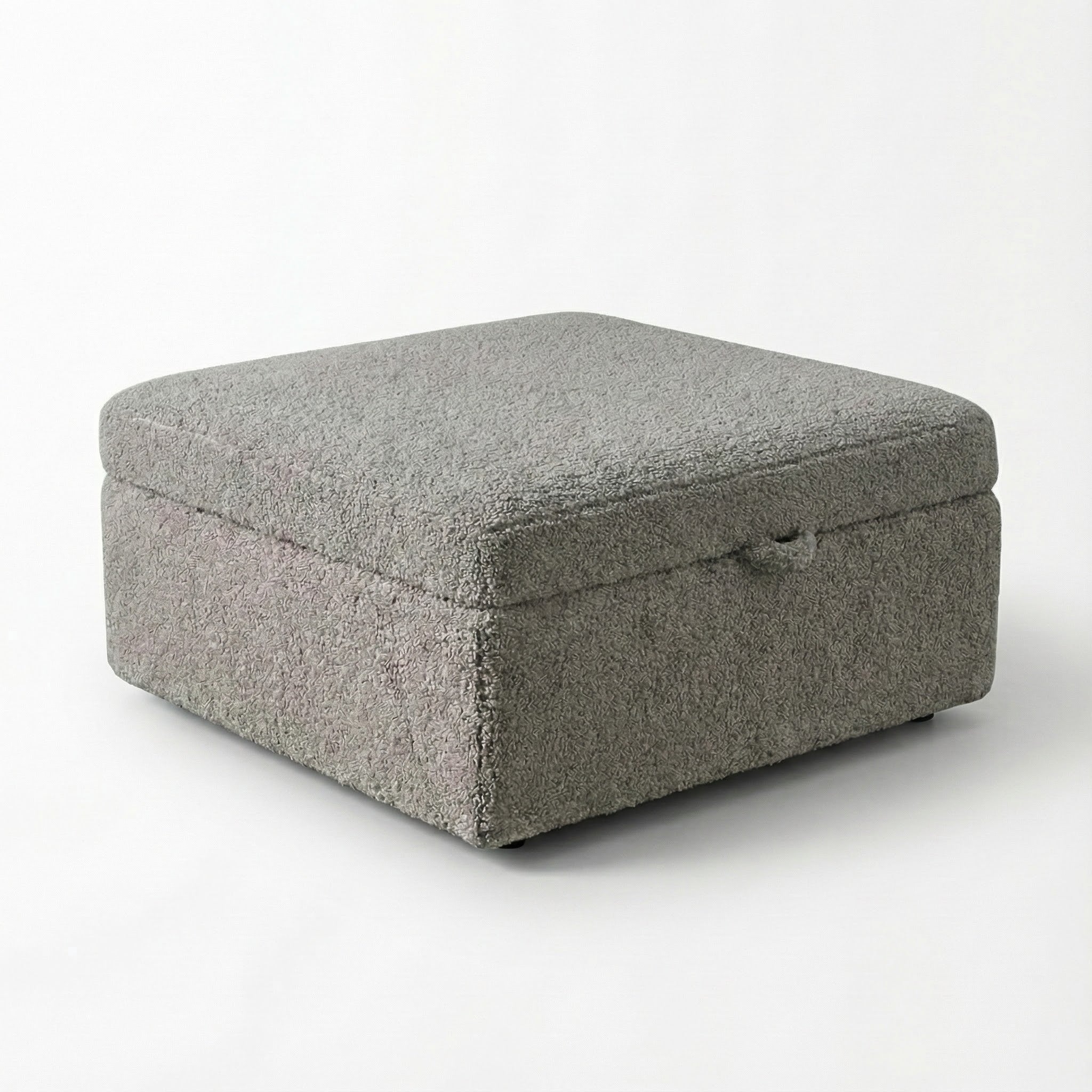 Cuddle Pewter Ottoman Square