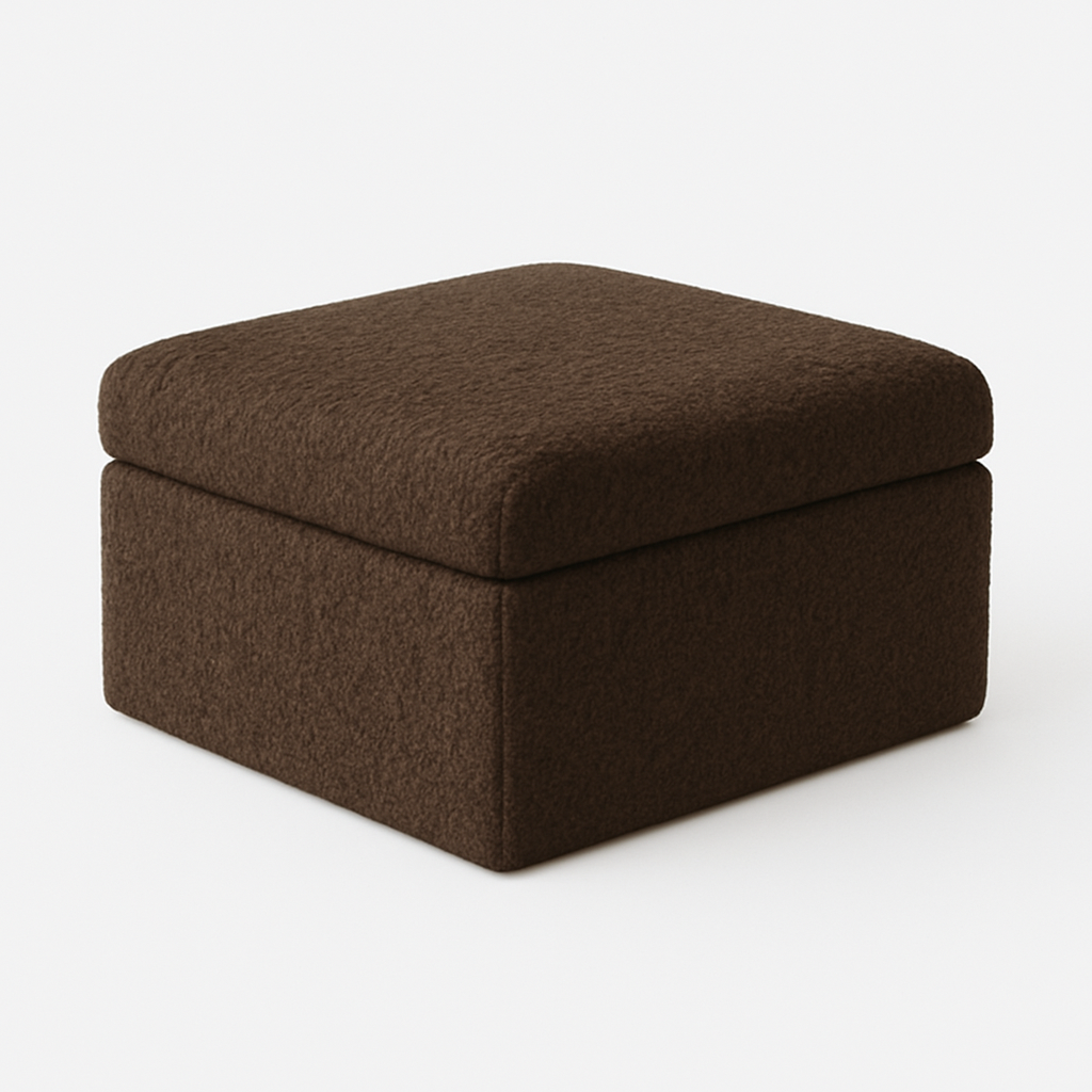 Cuddle Umber Ottoman Square