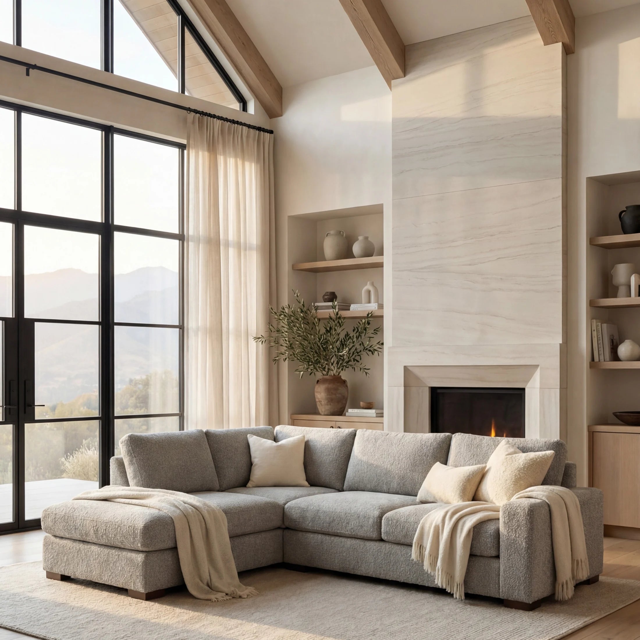 Cuddle Pewter Veylo Two-Piece Sectional