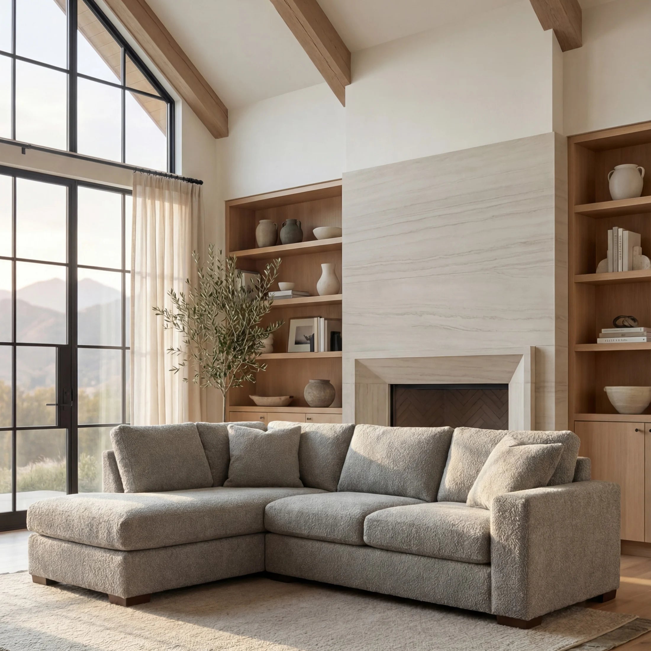 Cuddle Pewter Veylo Two-Piece Sectional