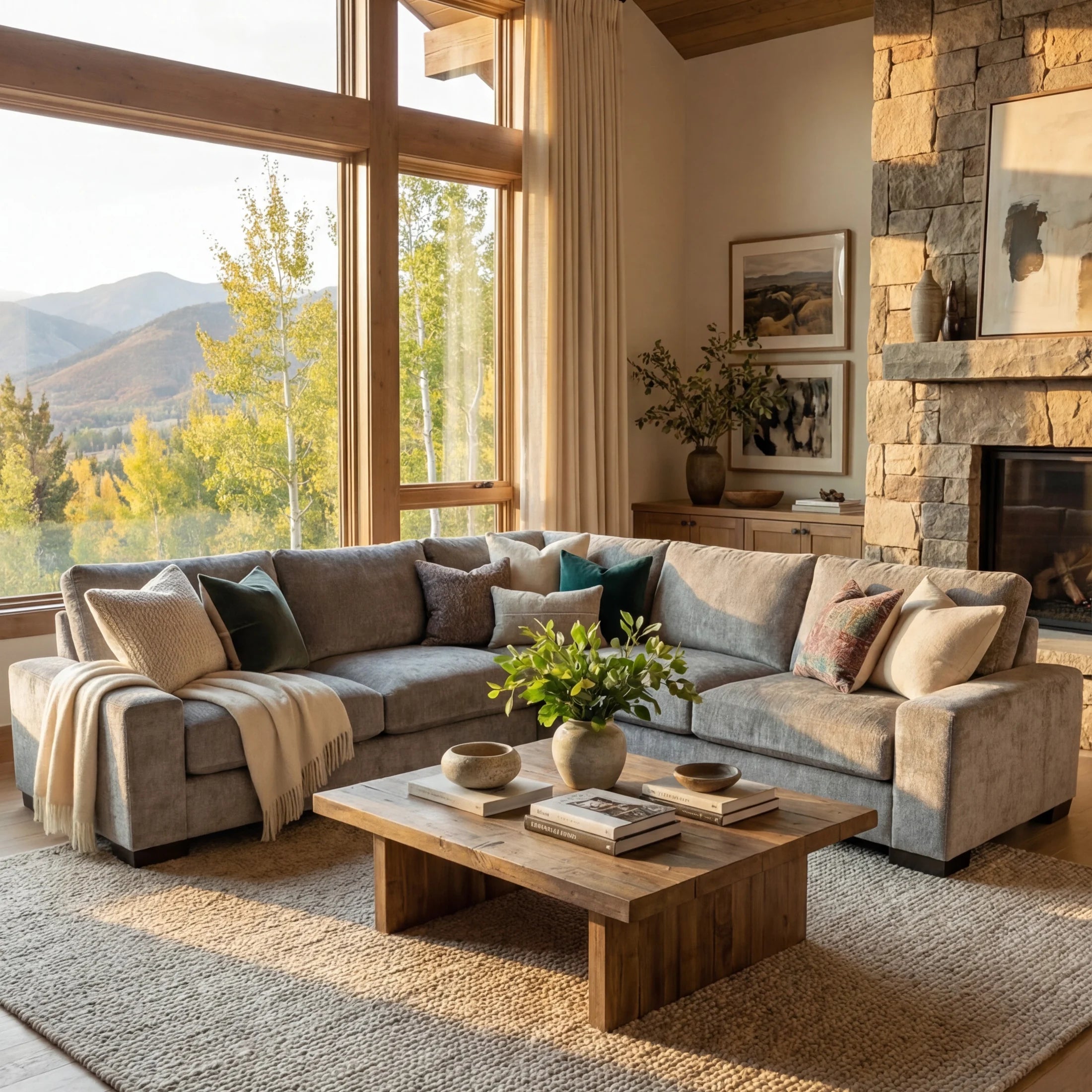 Cuddle Pewter Three-Piece Sectional