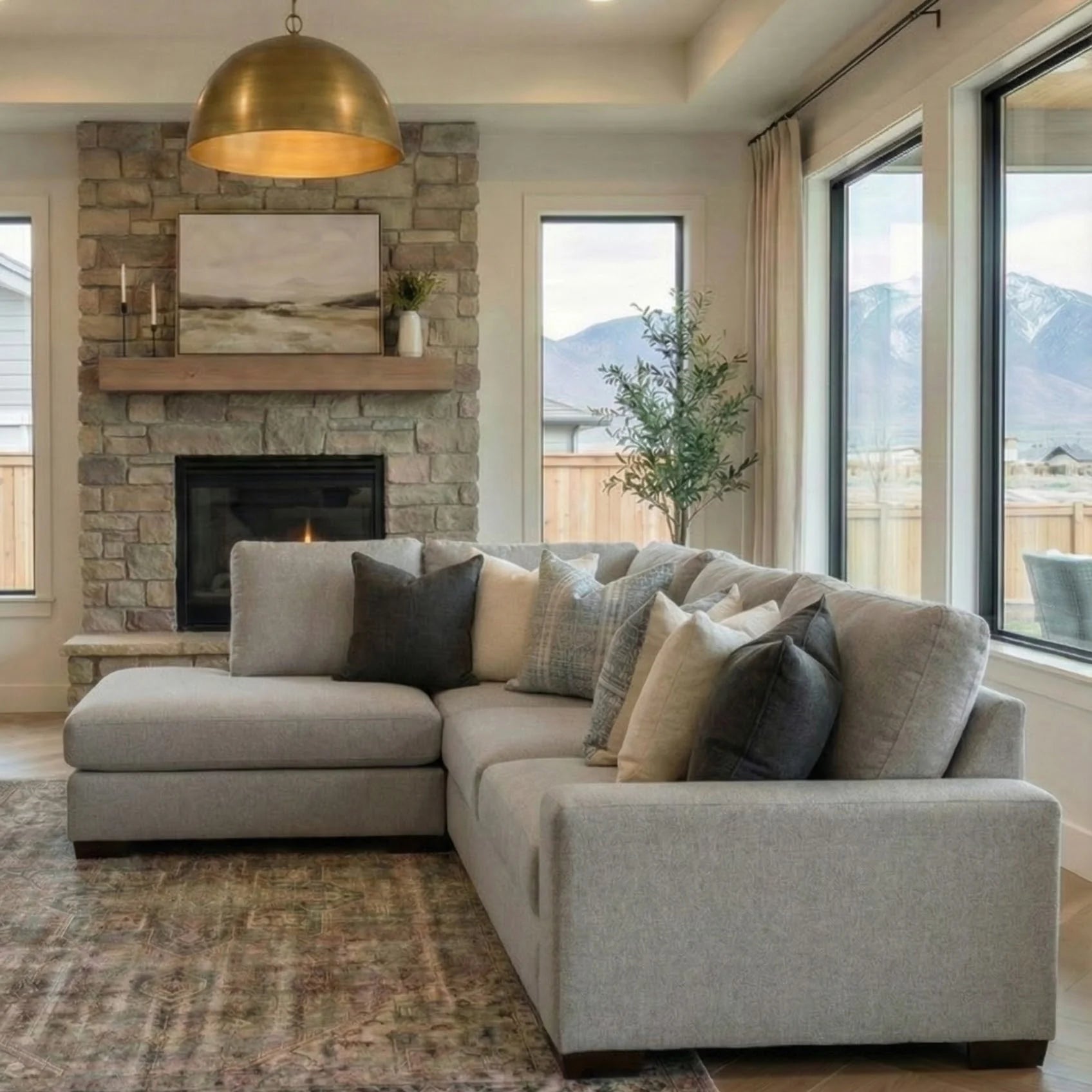 Cuddle Pewter Veylo Two-Piece Sectional