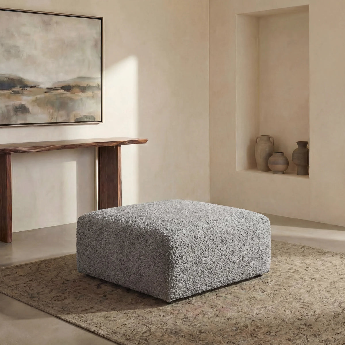 Cuddle Pewter Modular Ottoman