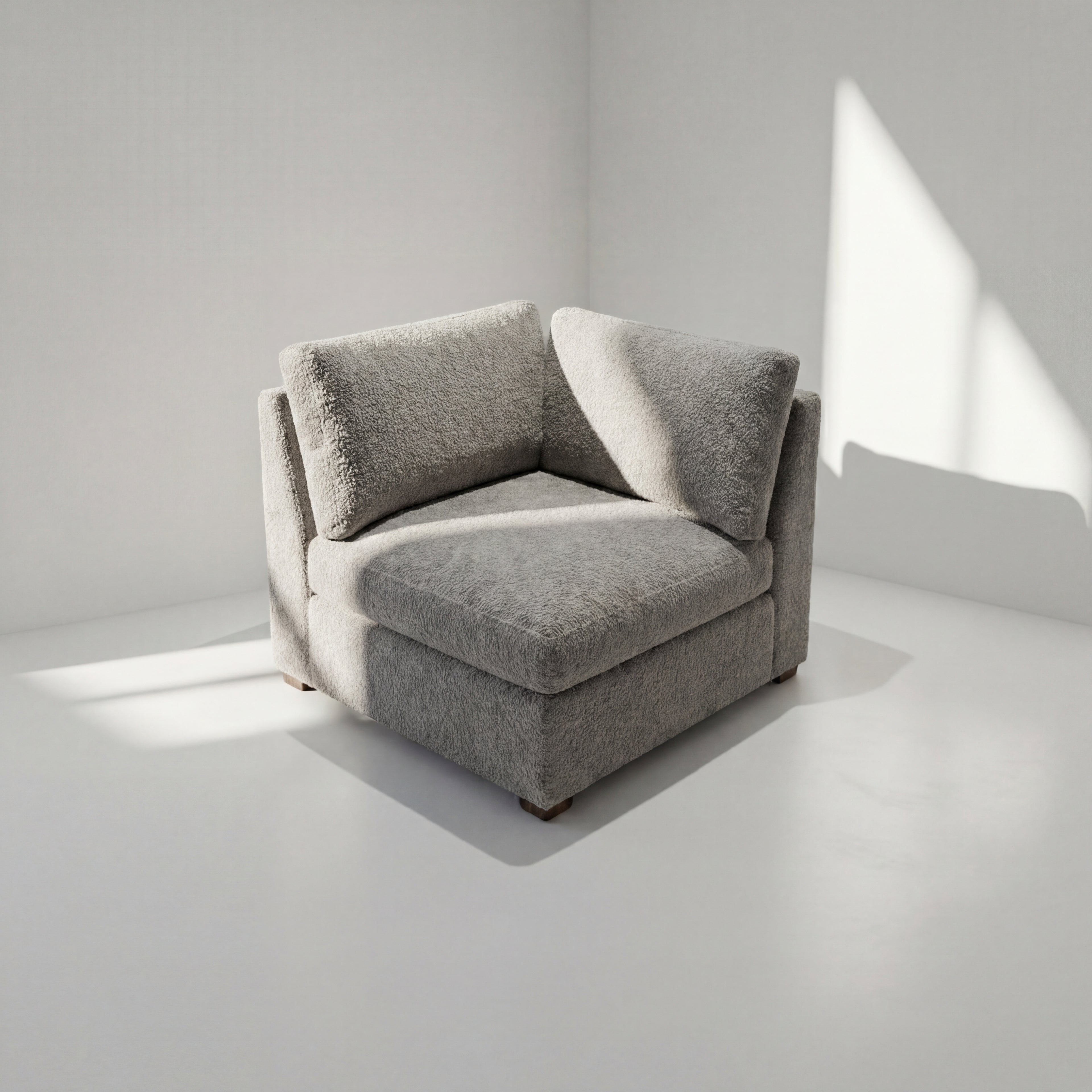 Cuddle Pewter Modular Corner