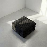 Minky Black Modular Ottoman