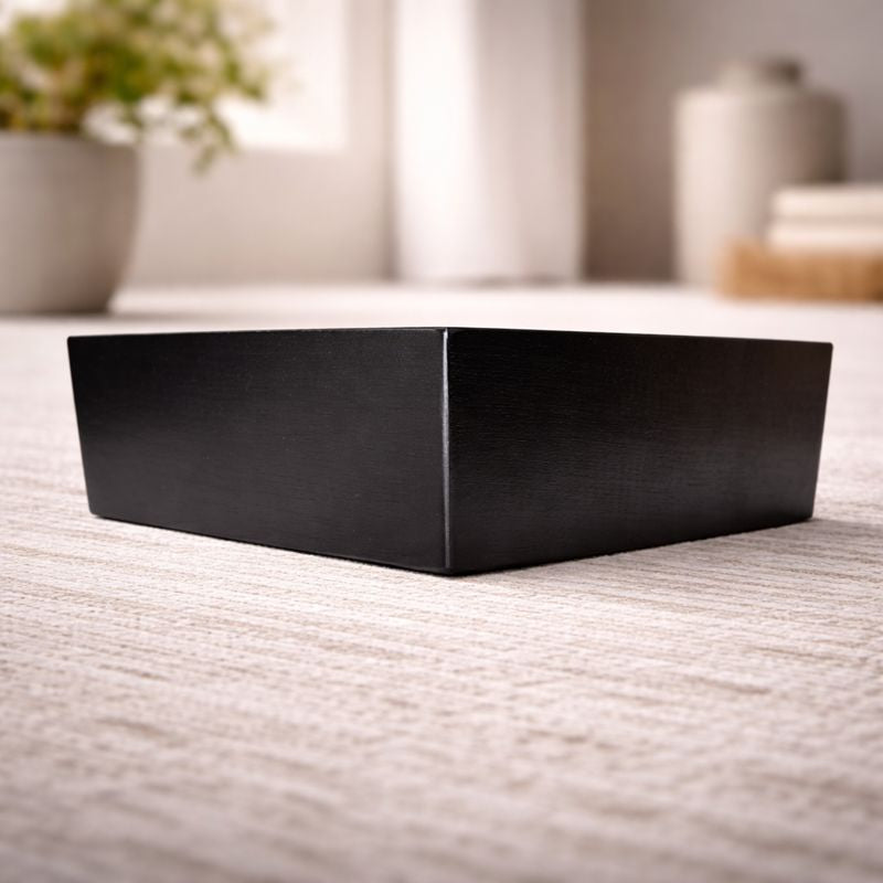 Solid Black Tapered Sofa Leg