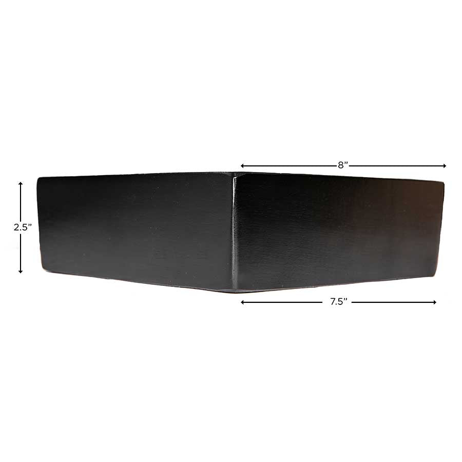 Solid Black Tapered Sofa Leg
