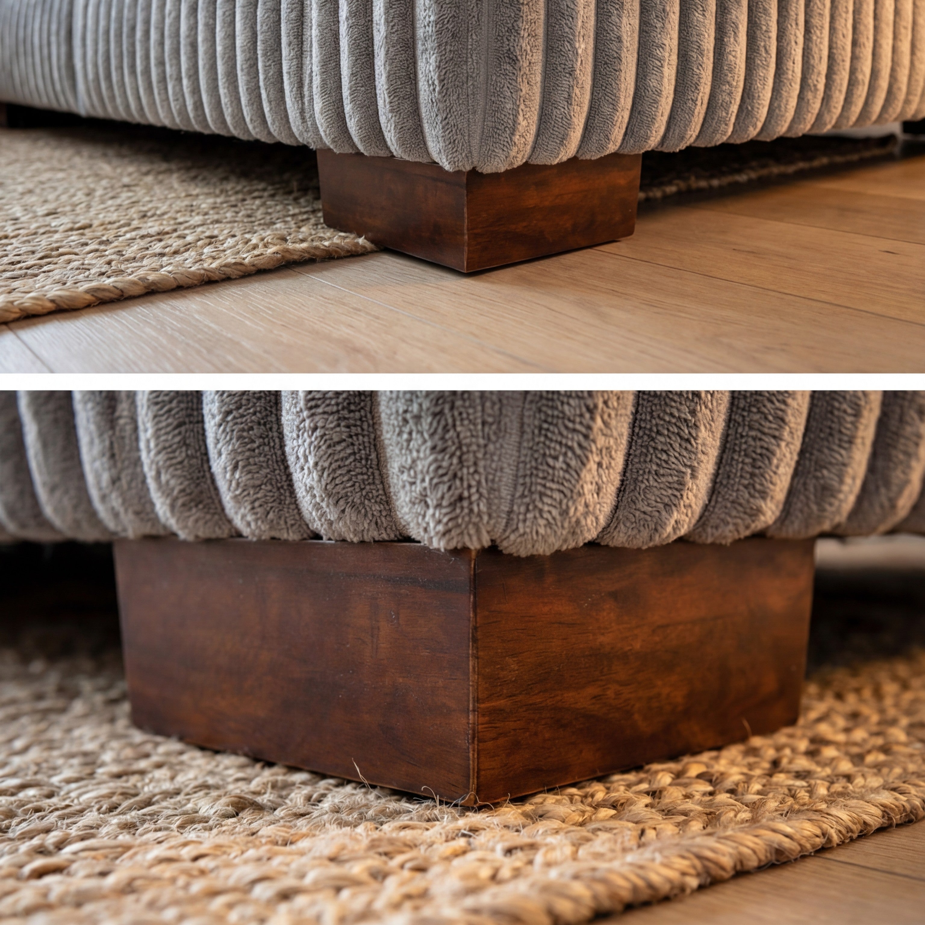 Solid Hardwood Tapered Sofa Leg