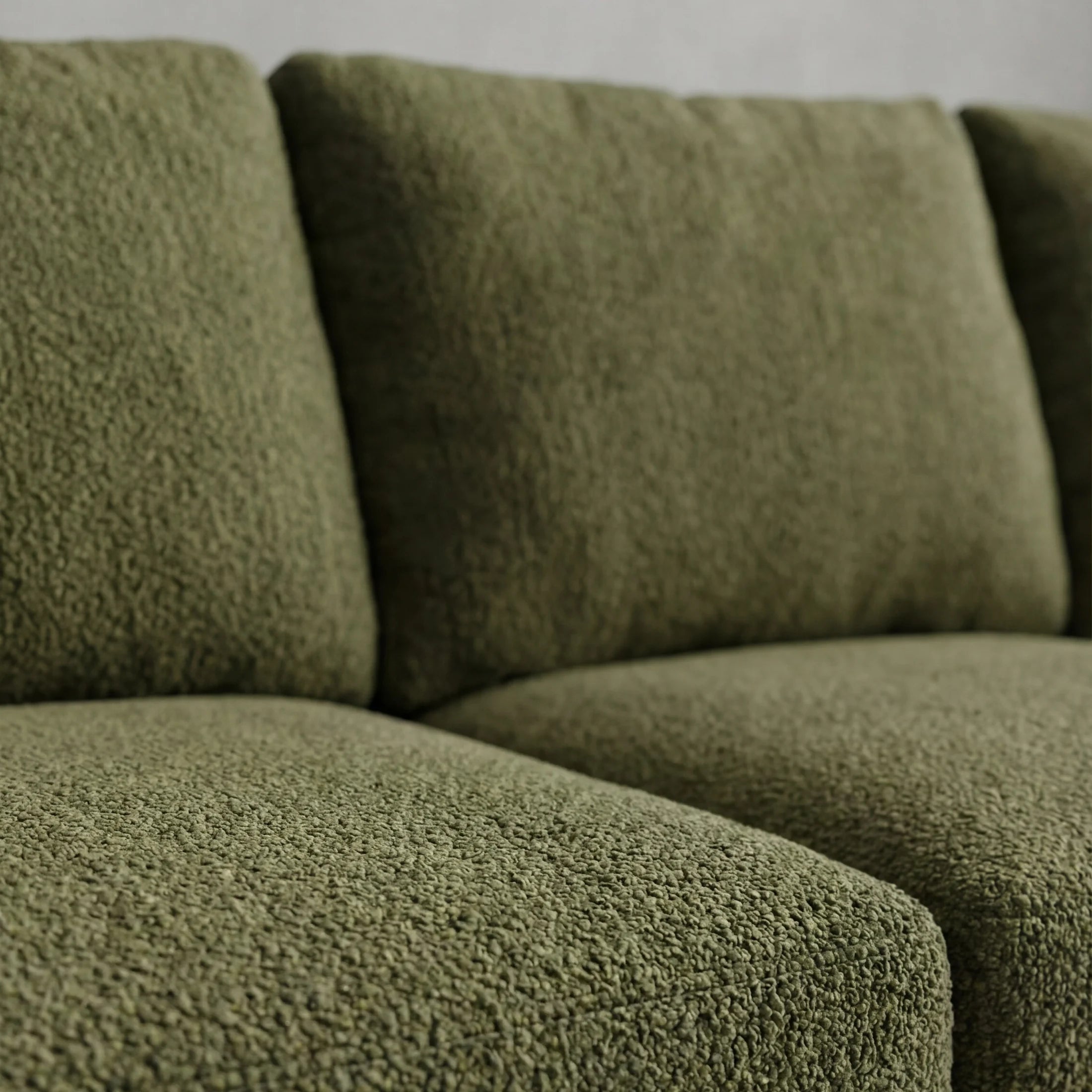 Cuddle Moss Three-Piece Double Chaise Sectional