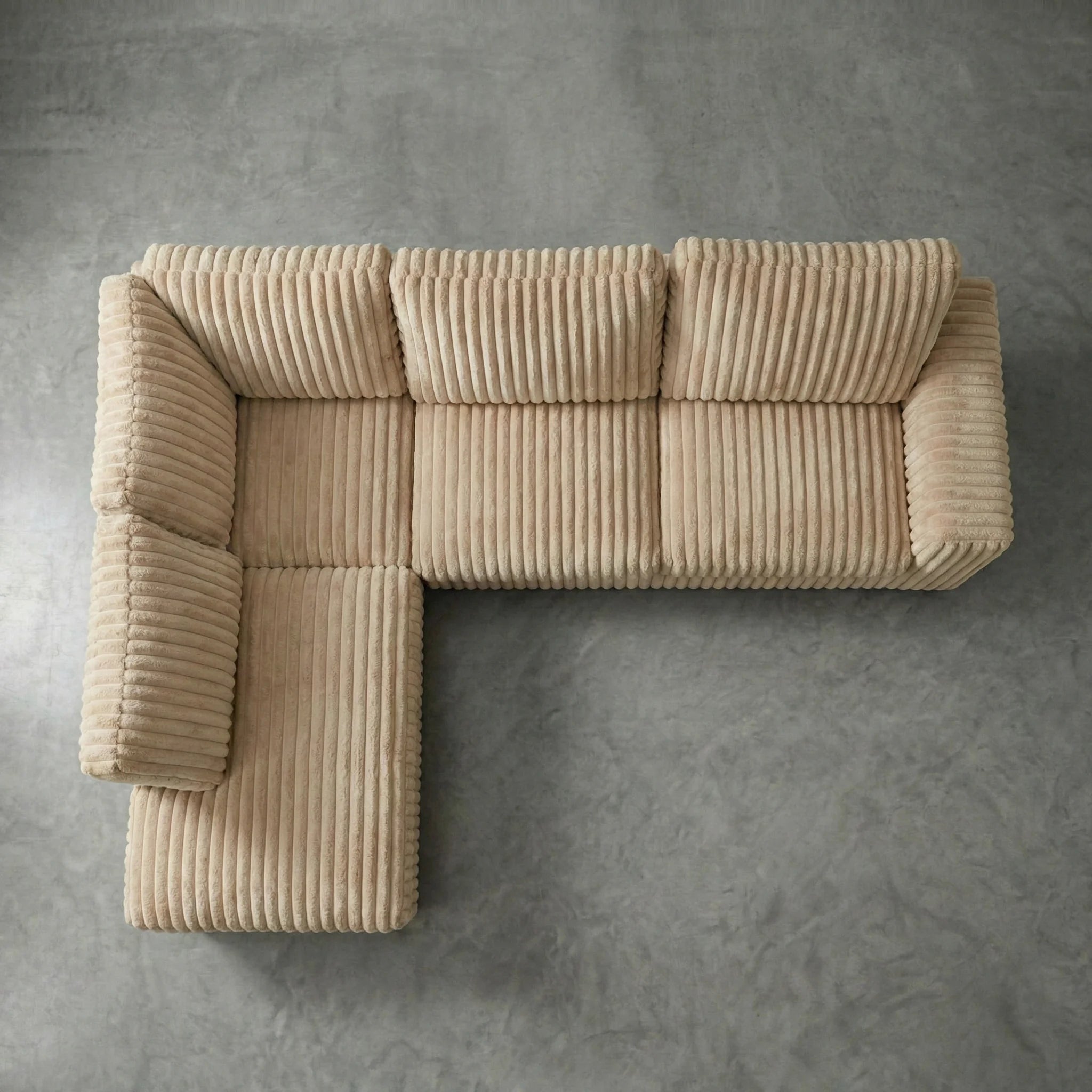 Minky Toast Two-Piece Sectional