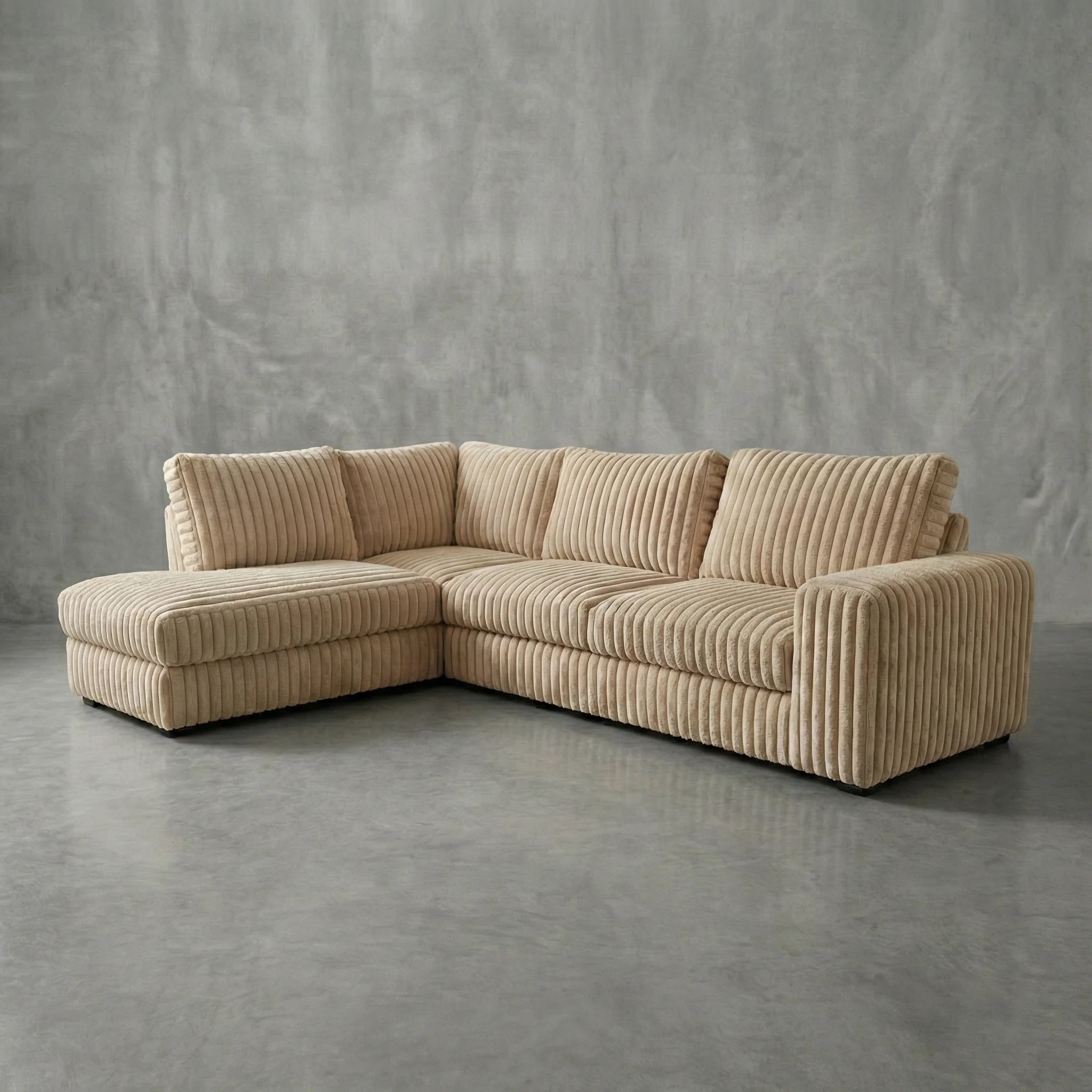 Minky Toast Two-Piece Sectional