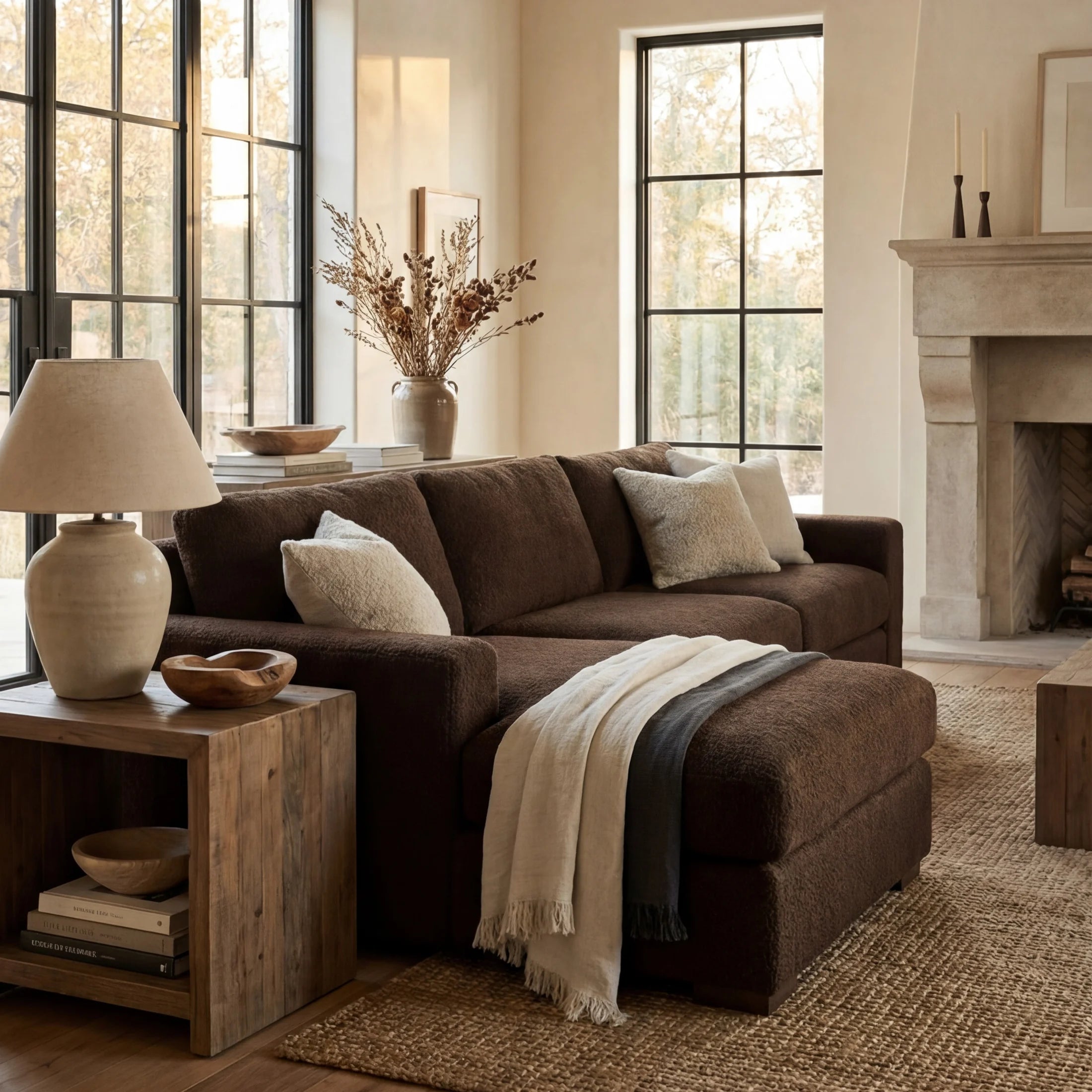 Cuddle Umber Two-Piece Chaise Sectional