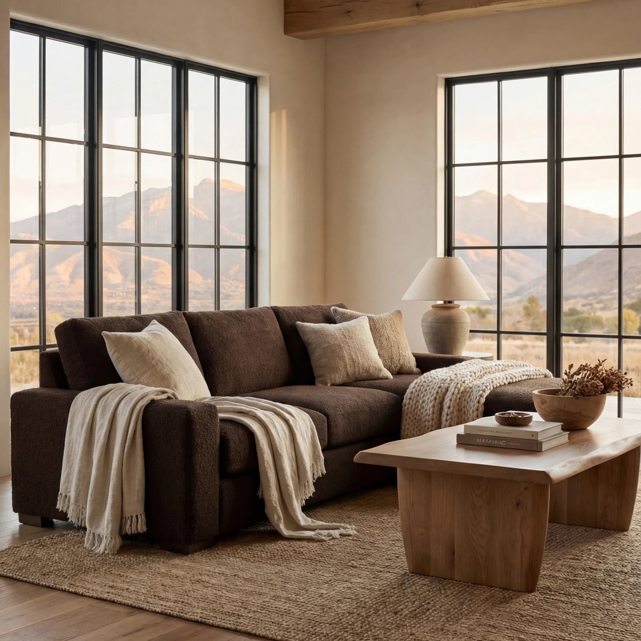 Cuddle Umber Two-Piece Chaise Sectional
