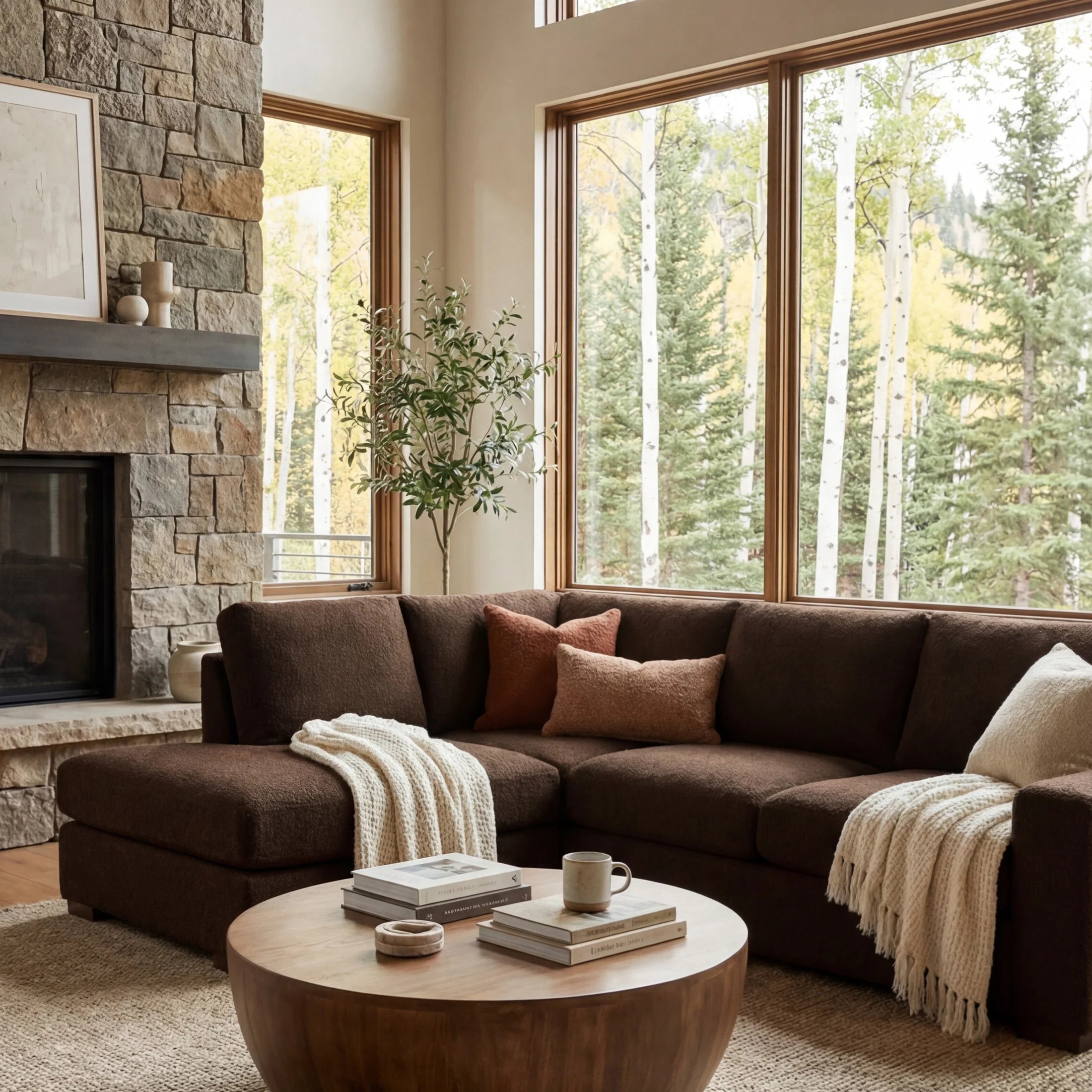 Cuddle Umber Veylo Two-Piece Sectional